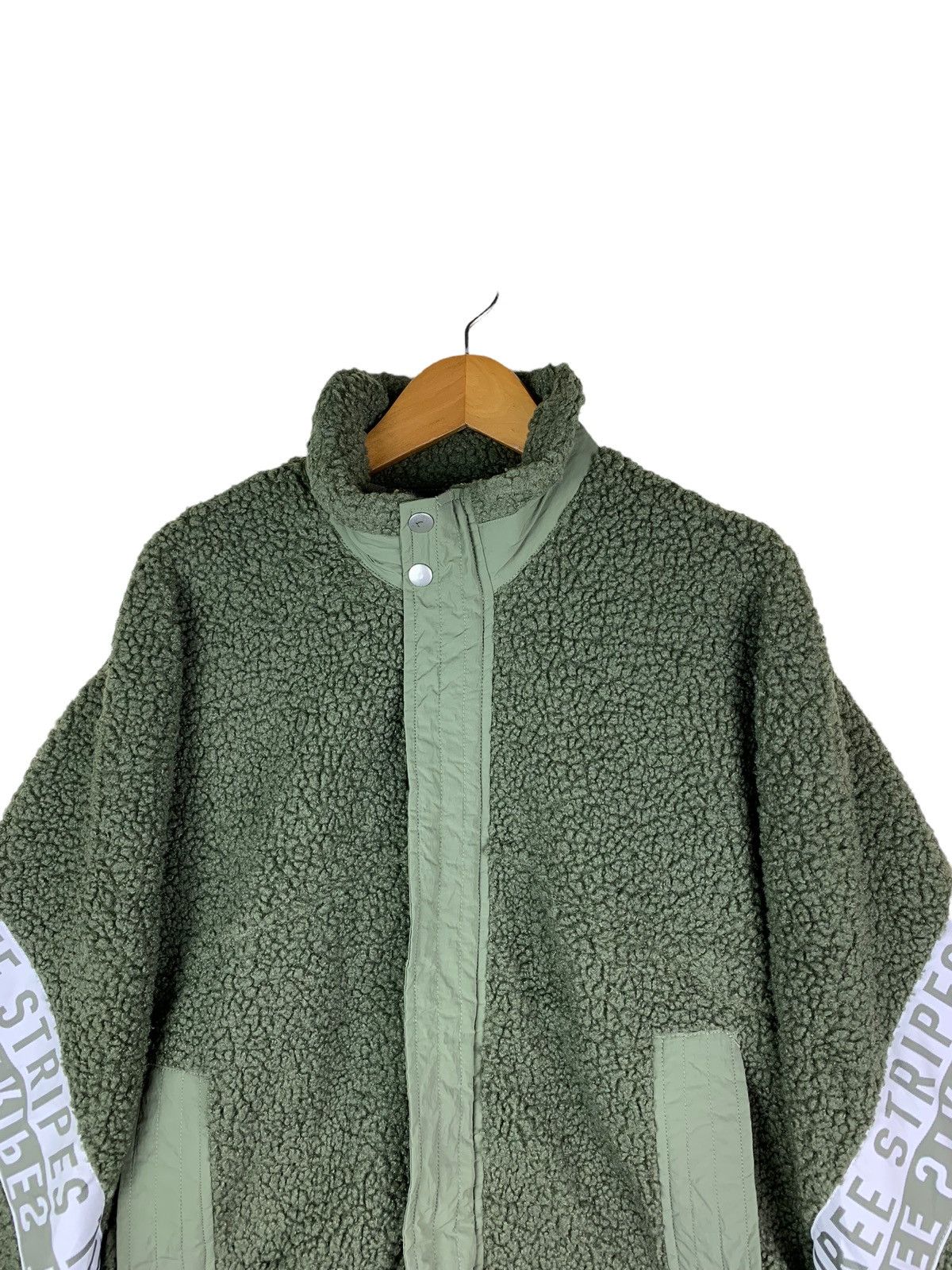 Adidas × Vintage Adidas Three Stripes Fleece Bomber Style Jacket Size US S / EU 44-46 / 1 - 4 Thumbnail