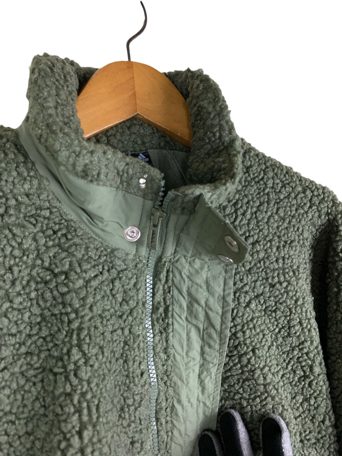 Adidas × Vintage Adidas Three Stripes Fleece Bomber Style Jacket Size US S / EU 44-46 / 1 - 8 Thumbnail