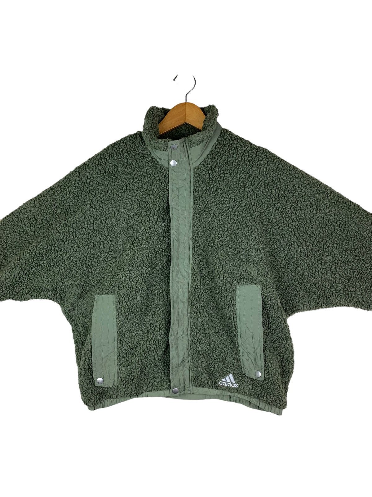 Adidas × Vintage Adidas Three Stripes Fleece Bomber Style Jacket Size US S / EU 44-46 / 1 - 3 Thumbnail