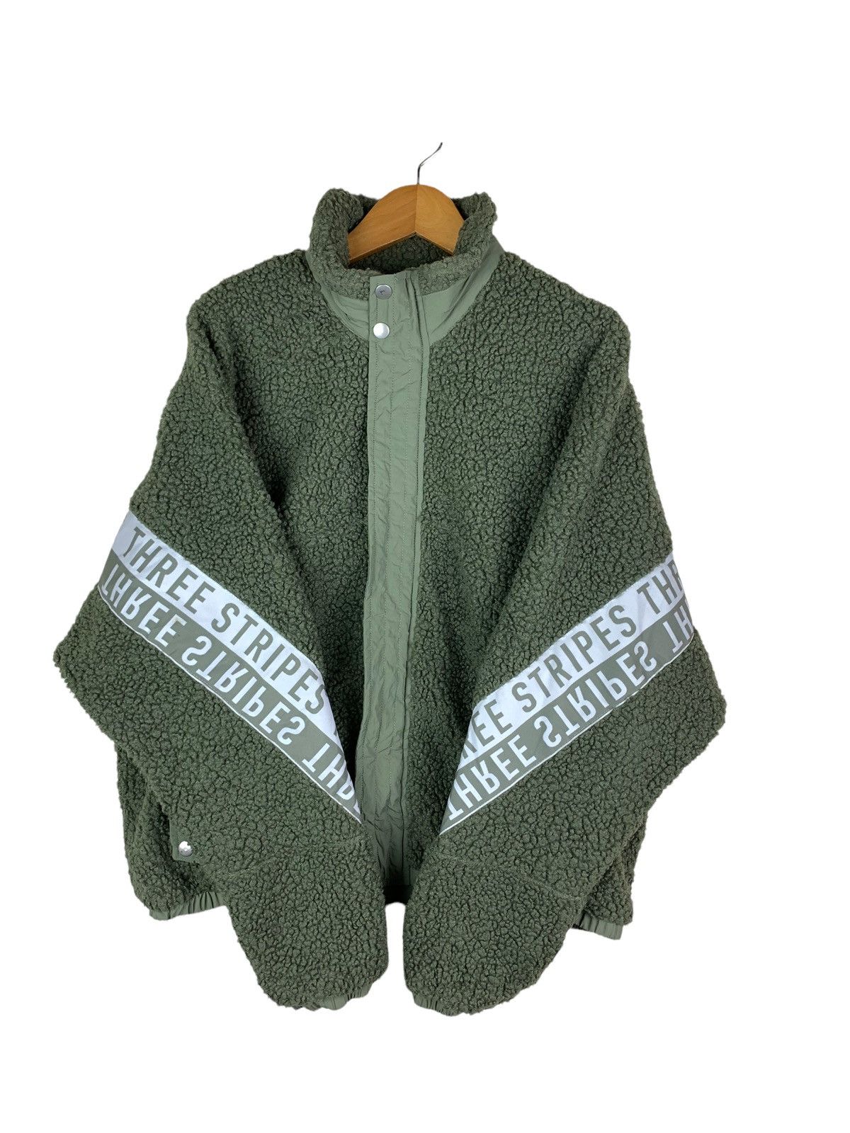 Adidas × Vintage Adidas Three Stripes Fleece Bomber Style Jacket Size US S / EU 44-46 / 1 - 2 Thumbnail