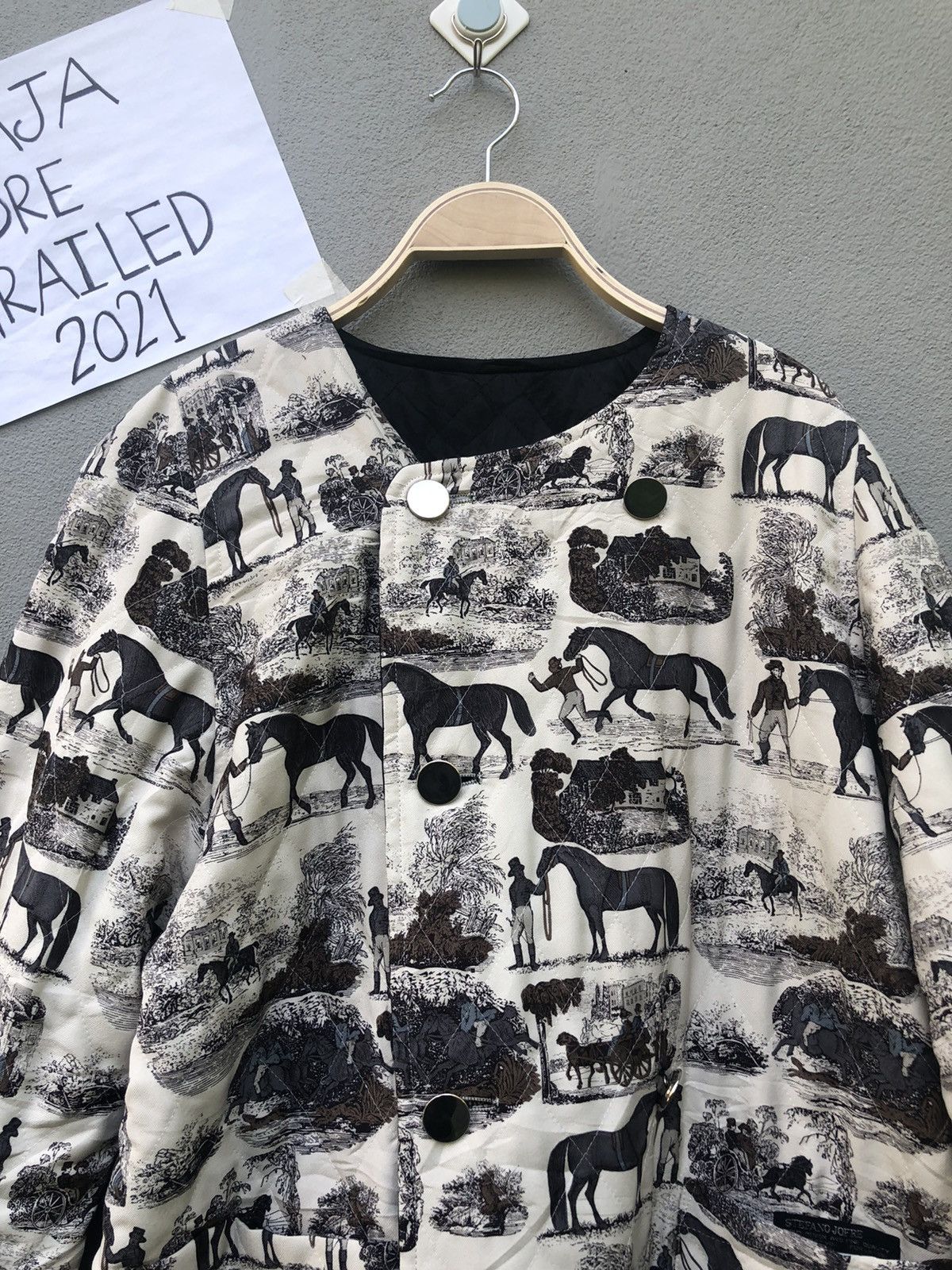 Habitat Vtg Stefano Jofre Art Full Print Button Ups Jacket Size US L / EU 52-54 / 3 - 4 Thumbnail