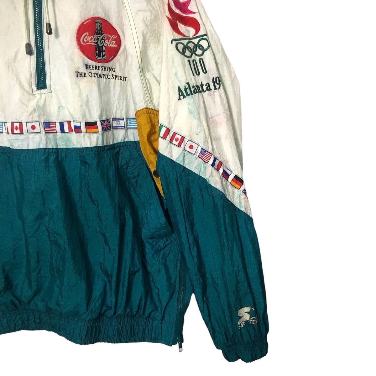 Coca Cola Vintage Olympic Atlanta 1996 Starter Big Logo Hoodie Sweater Size US XL / EU 56 / 4 - 2 Thumbnail