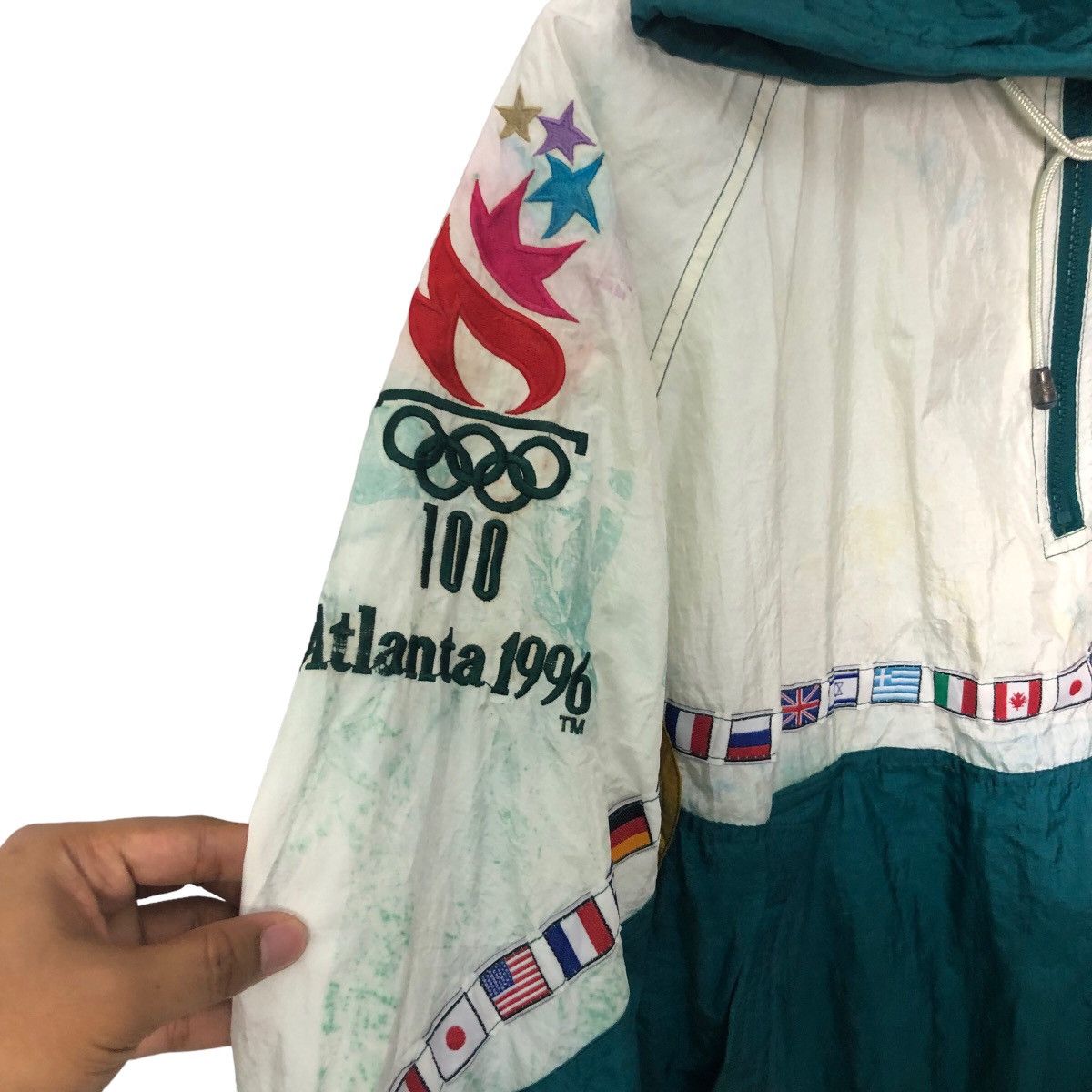 Coca Cola Vintage Olympic Atlanta 1996 Starter Big Logo Hoodie Sweater Size US XL / EU 56 / 4 - 5 Thumbnail