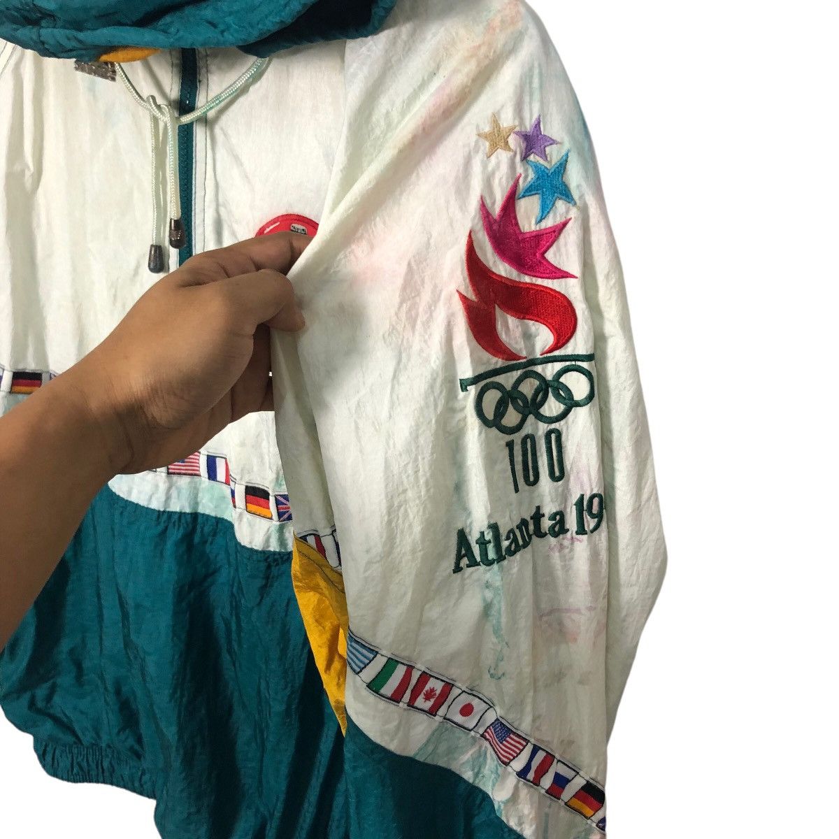 Coca Cola Vintage Olympic Atlanta 1996 Starter Big Logo Hoodie Sweater Size US XL / EU 56 / 4 - 6 Thumbnail