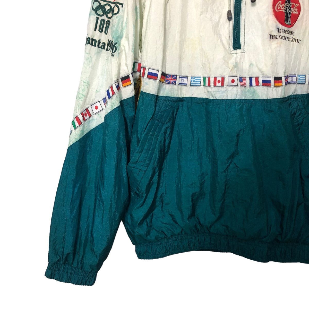 Coca Cola Vintage Olympic Atlanta 1996 Starter Big Logo Hoodie Sweater Size US XL / EU 56 / 4 - 3 Thumbnail