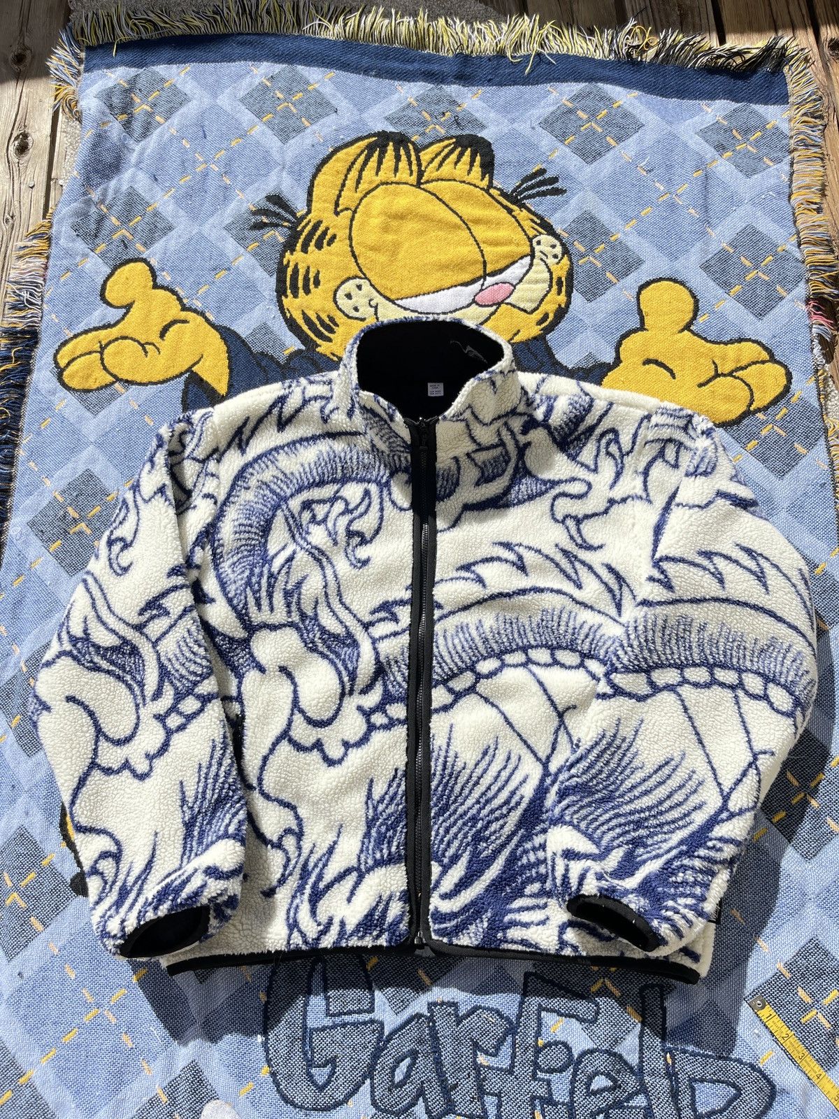 Stussy Dragon Sherpa Jacket | Grailed