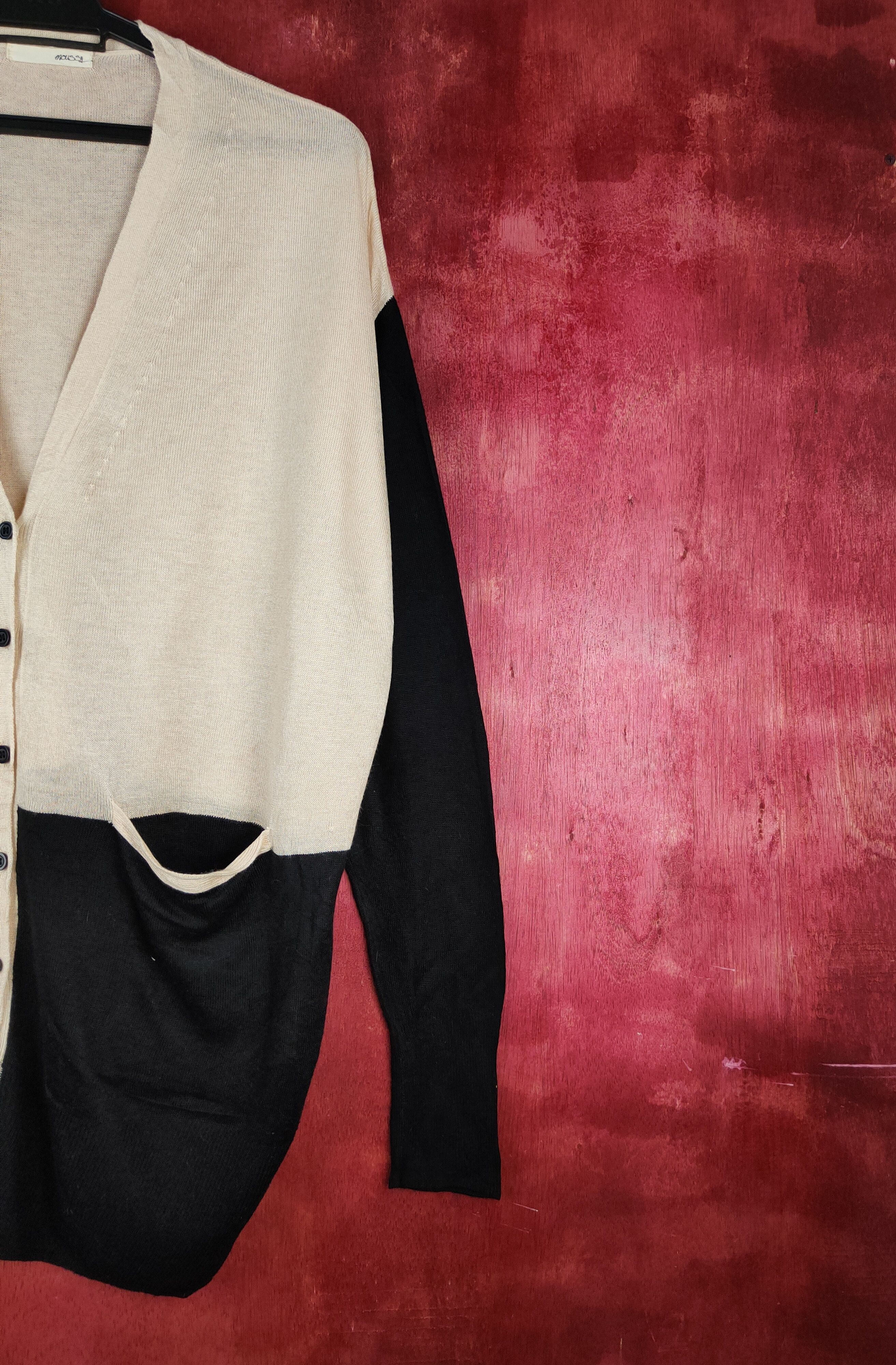 Japanese Brand × MOUSSY Moussy Black/Brown Knitwear Cardigan #S1108 Size L / US 10 / IT 46 - 5 Thumbnail