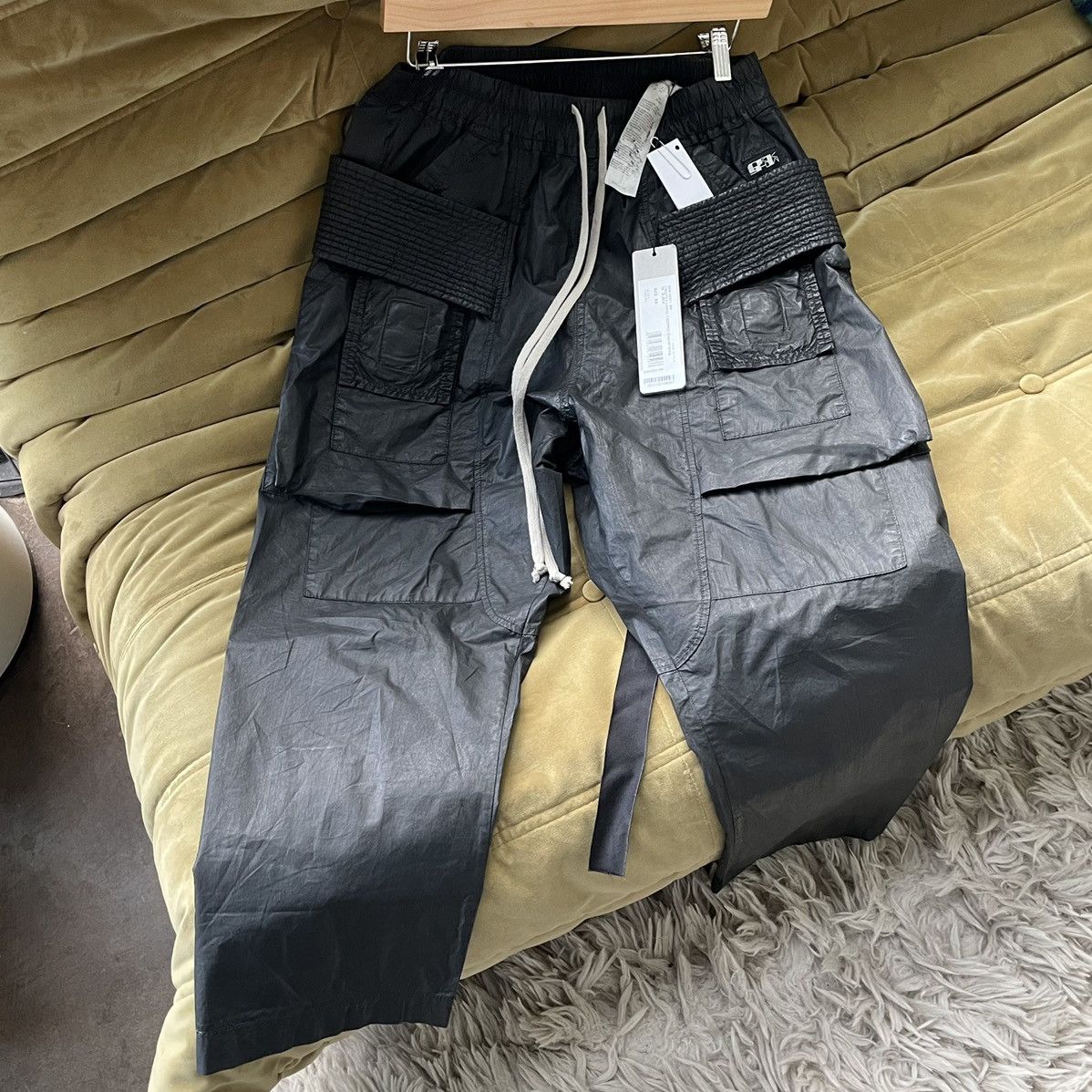 Rick Owens × Rick Owens Drkshdw RICK OWENS Creatch Cropped Wax Cargo Pants XS Size US 30 / EU 46 - 4 Thumbnail