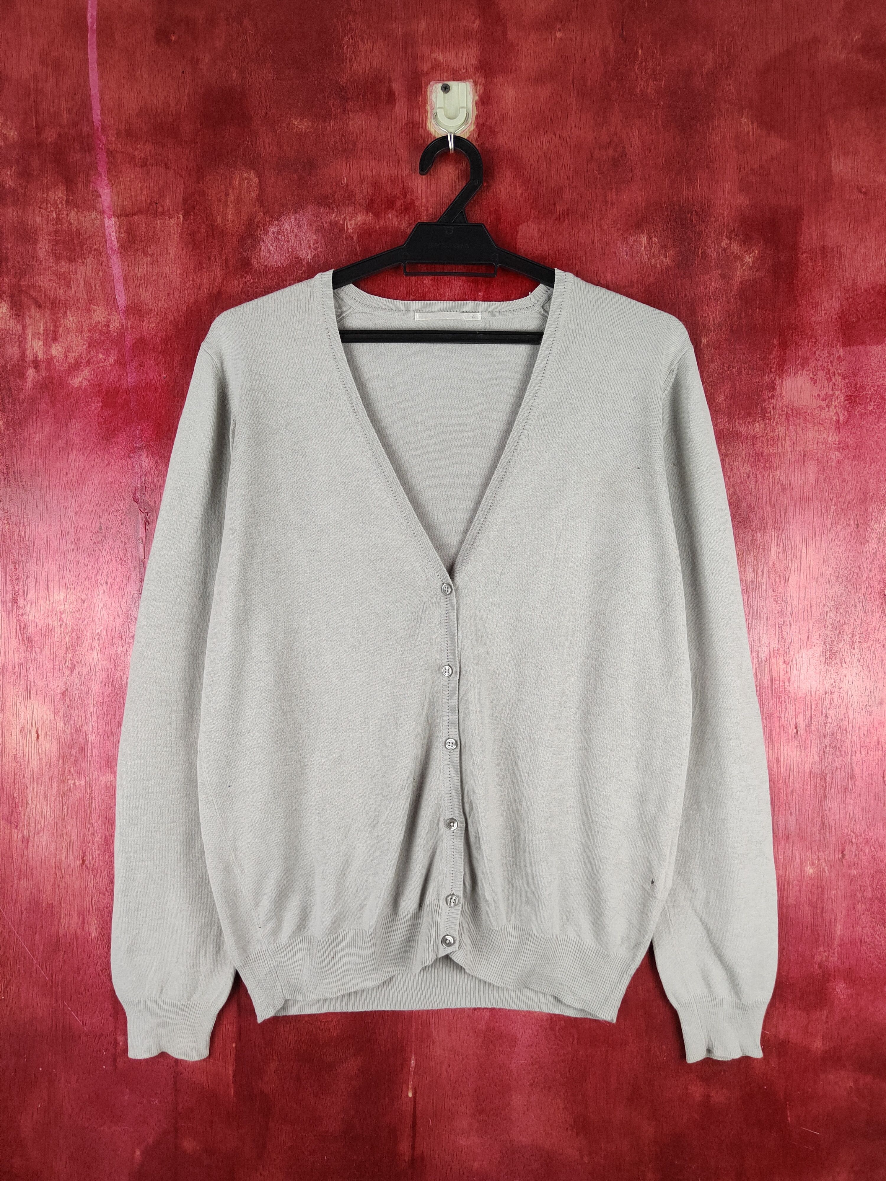 Japanese Brand × Uniqlo × Vintage Uniqlo Gray Knitwear Cardigan vintage #S1104 Size M / US 6-8 / IT 42-44 - 1 Thumbnail