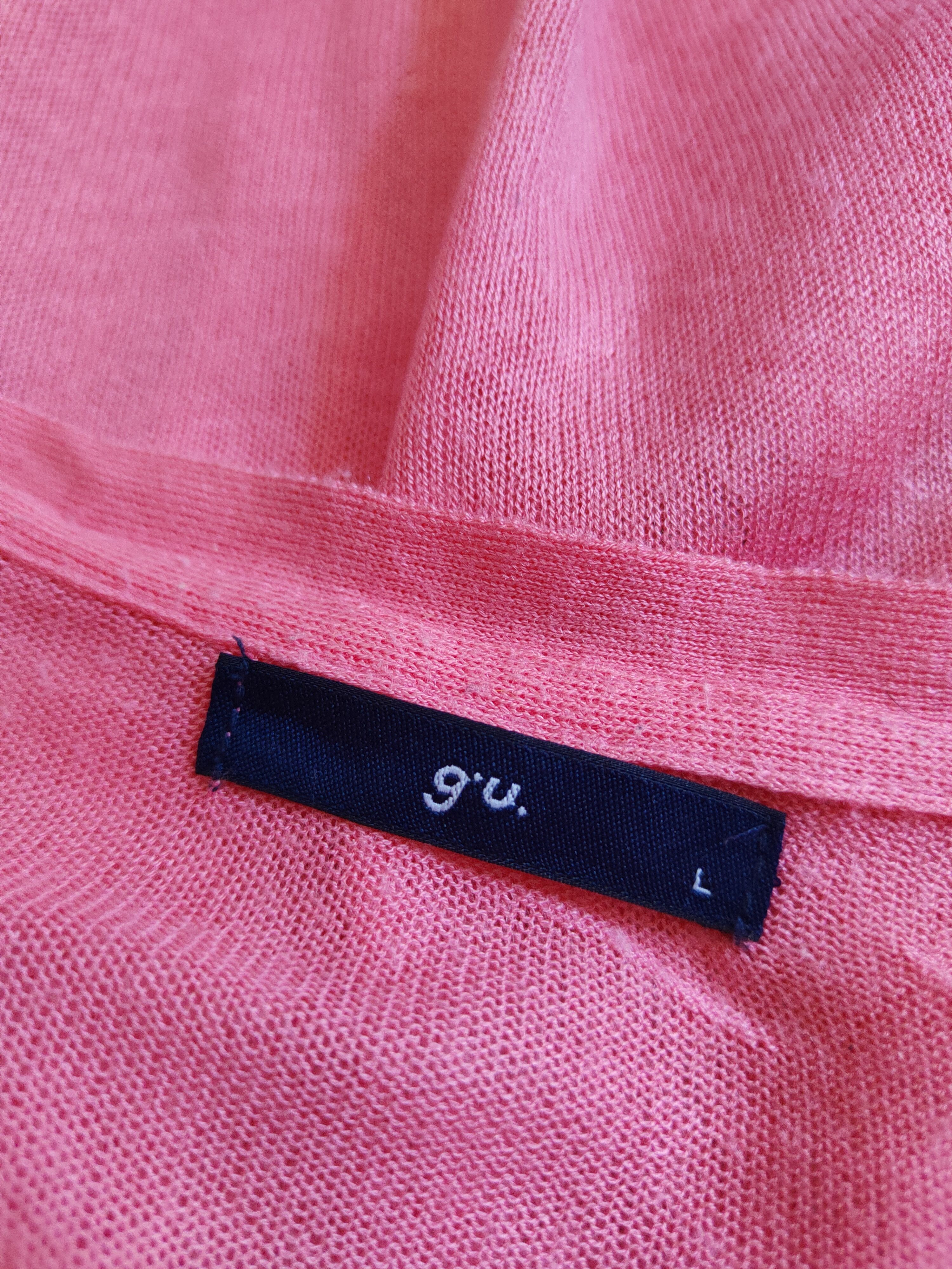 Japanese Brand g.u. Peach Crochet Meshnet Knitwear Cardigan #S1093 Size L / US 10 / IT 46 - 11 Thumbnail