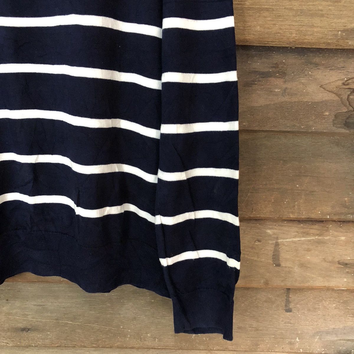 Solid and Striped Uniqlo Dark Blue Stripe Patterned Cardigans #7268 Size XL / US 12-14 / IT 48-50 - 11 Thumbnail
