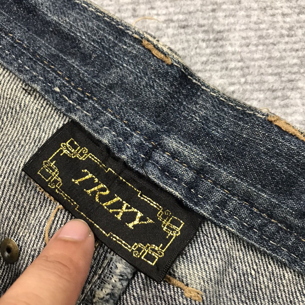 Japanese Brand FLARED DENIM💀TRIXY DENIM BAGGY PANTS Size US 32 / EU 48 - 18 Thumbnail