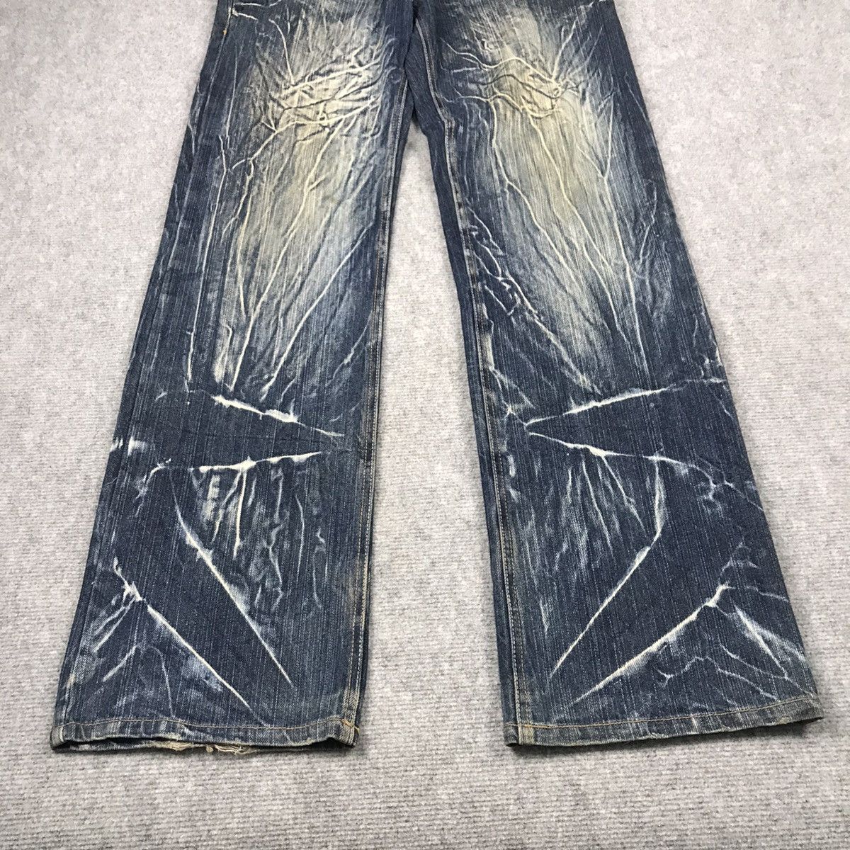 Japanese Brand FLARED DENIM💀TRIXY DENIM BAGGY PANTS Size US 32 / EU 48 - 3 Thumbnail