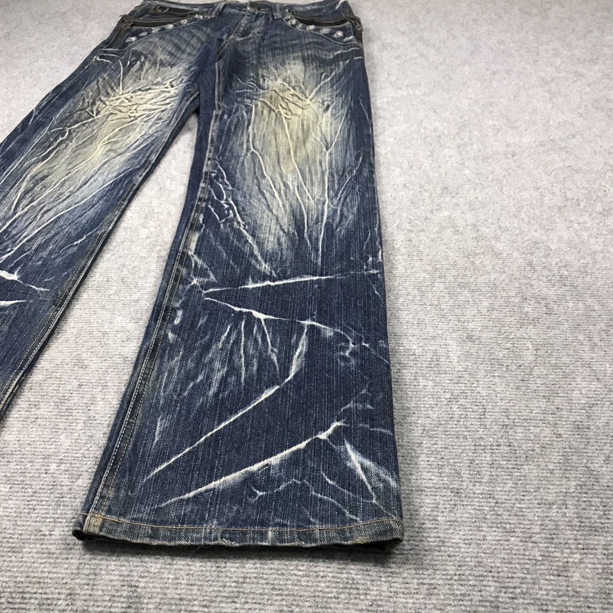 Japanese Brand FLARED DENIM💀TRIXY DENIM BAGGY PANTS Size US 32 / EU 48 - 4 Thumbnail