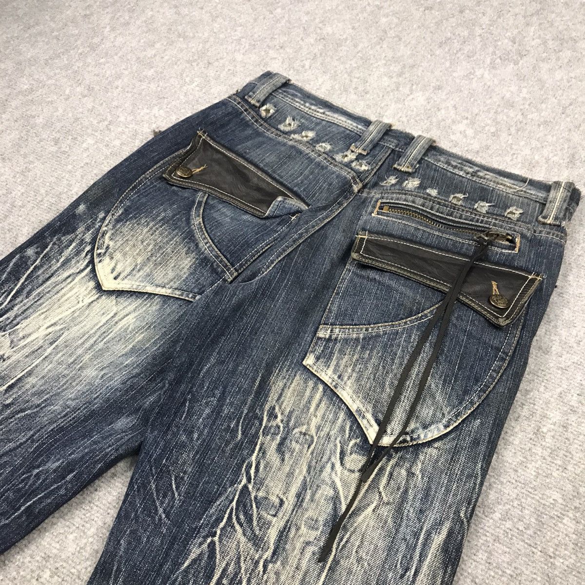 Japanese Brand FLARED DENIM💀TRIXY DENIM BAGGY PANTS Size US 32 / EU 48 - 12 Thumbnail