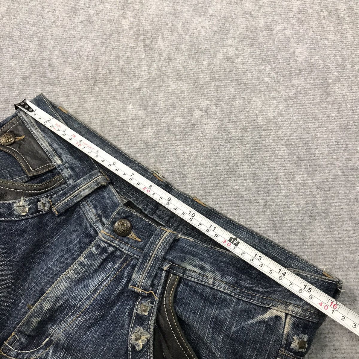 Japanese Brand FLARED DENIM💀TRIXY DENIM BAGGY PANTS Size US 32 / EU 48 - 17 Thumbnail