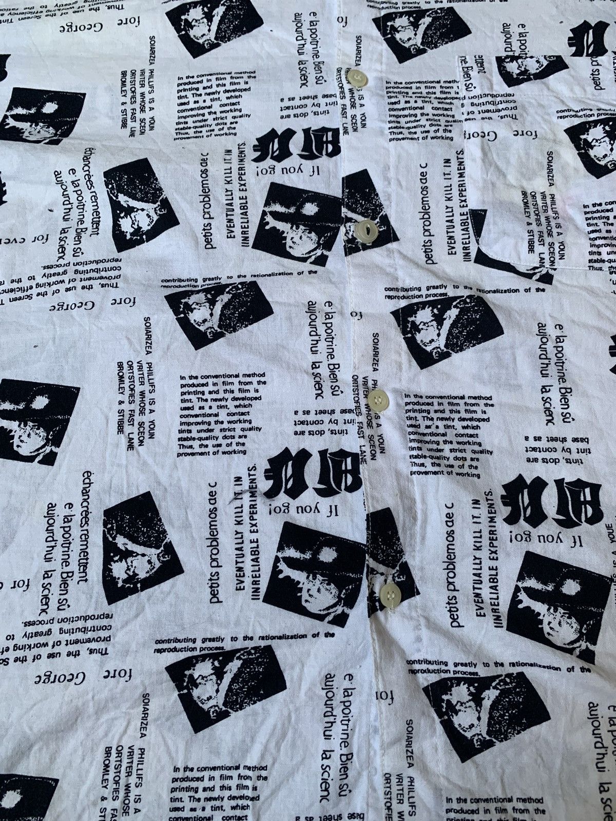 Designer × Japanese Brand × Seditionaries RARE SIGARO NEWSPAPER FULL PRINT BUTTON UP RARE DESIGN Size US L / EU 52-54 / 3 - 3 Thumbnail