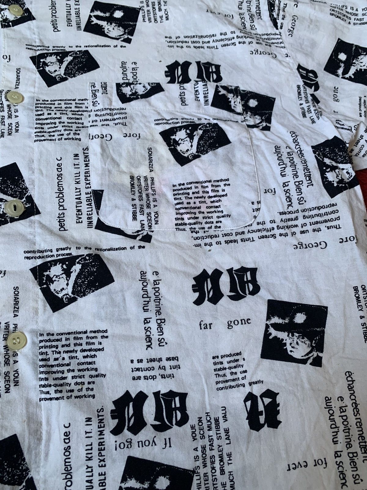 Designer × Japanese Brand × Seditionaries RARE SIGARO NEWSPAPER FULL PRINT BUTTON UP RARE DESIGN Size US L / EU 52-54 / 3 - 4 Thumbnail
