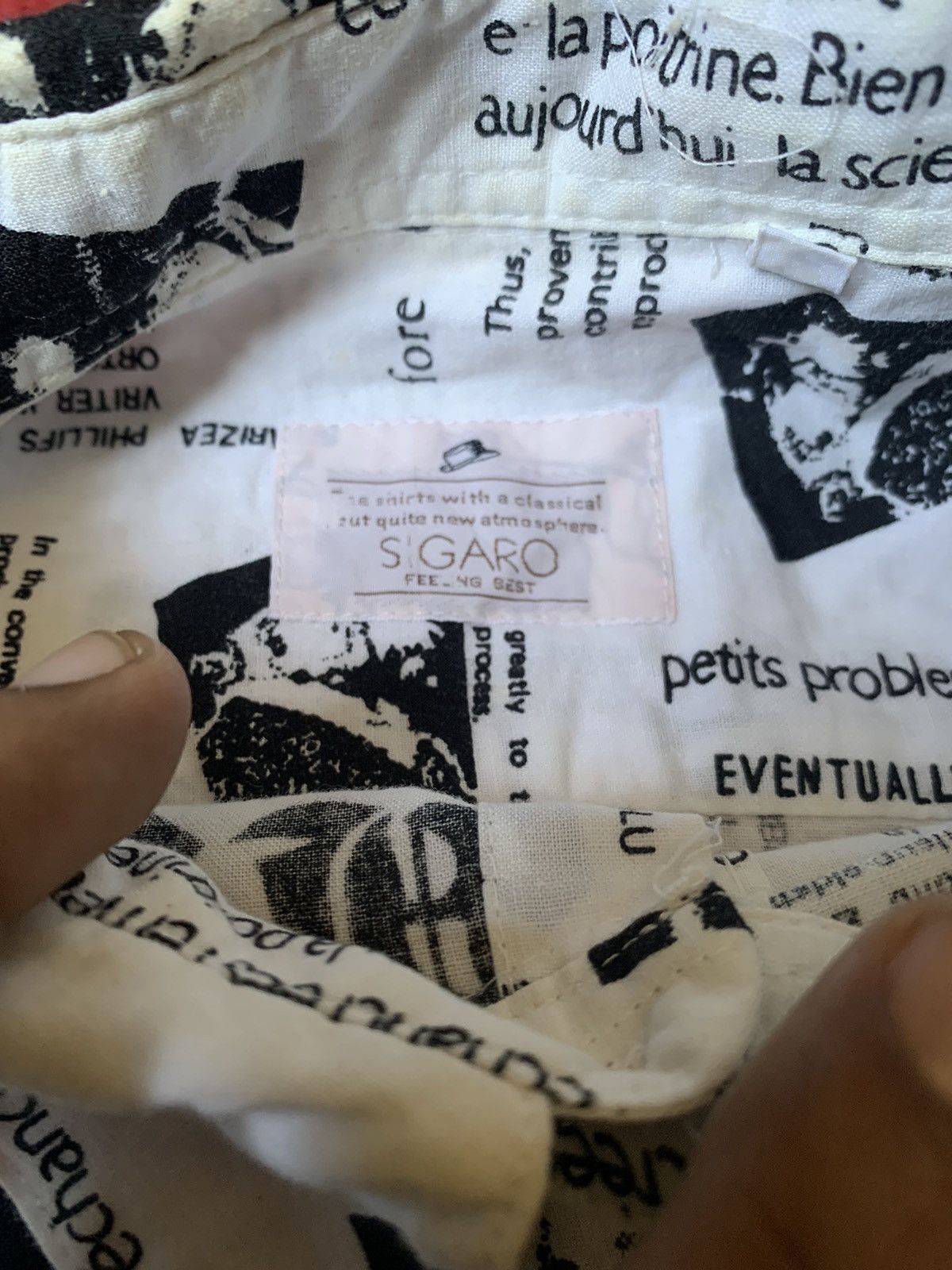 Designer × Japanese Brand × Seditionaries RARE SIGARO NEWSPAPER FULL PRINT BUTTON UP RARE DESIGN Size US L / EU 52-54 / 3 - 5 Thumbnail