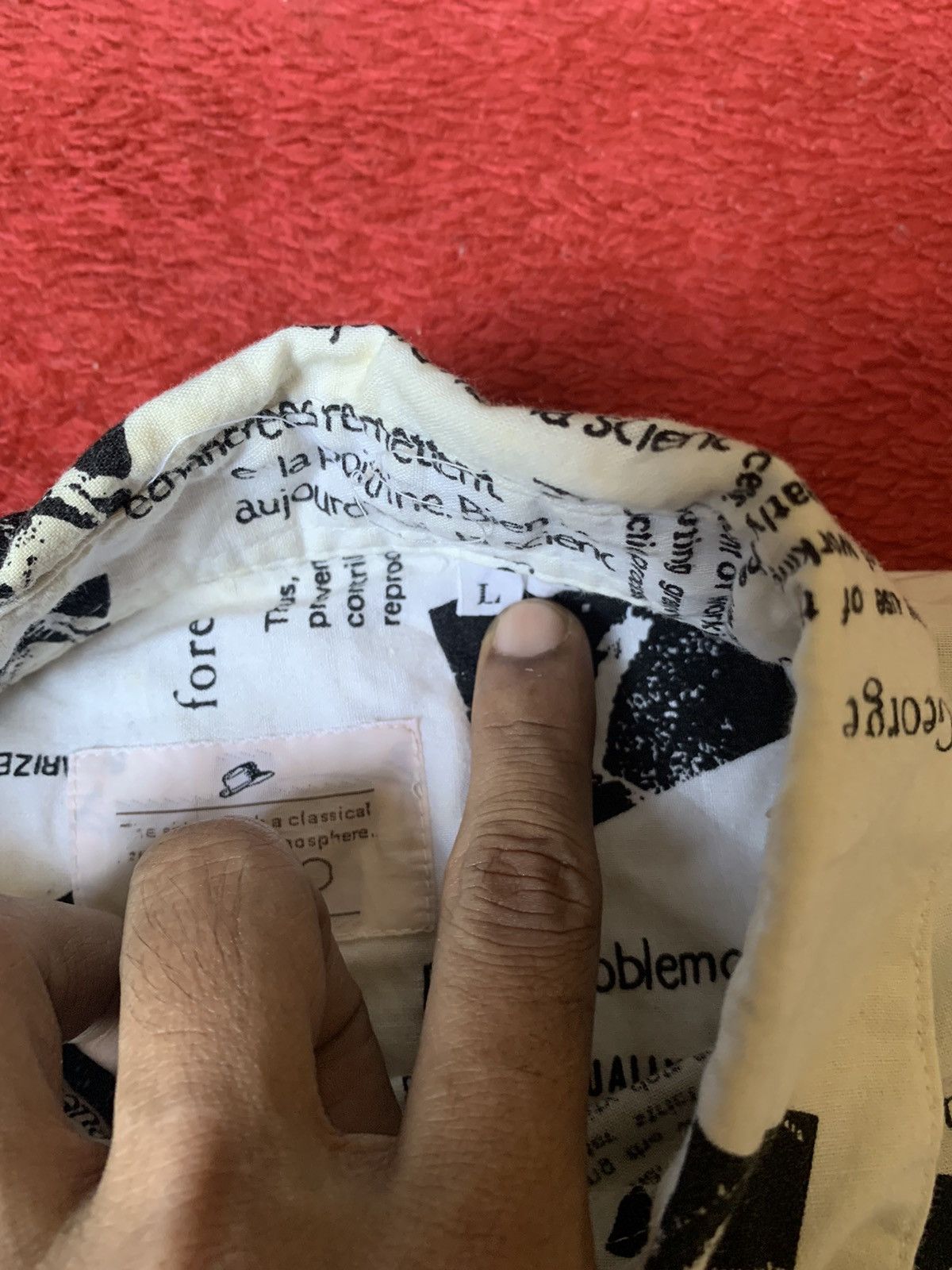 Designer × Japanese Brand × Seditionaries RARE SIGARO NEWSPAPER FULL PRINT BUTTON UP RARE DESIGN Size US L / EU 52-54 / 3 - 6 Thumbnail