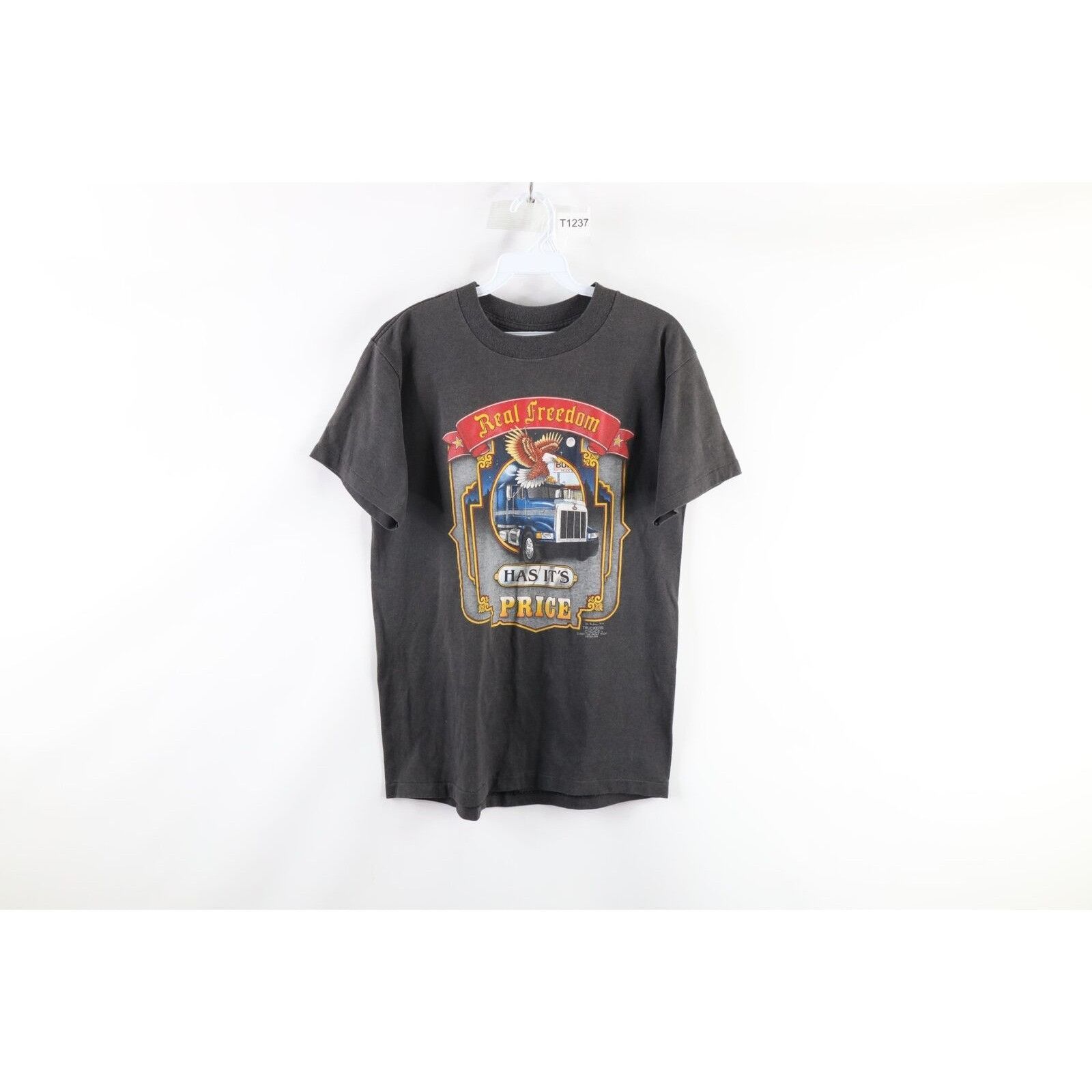 Vintage 90s Truckers Choice Faded Real Freedom T-Shirt