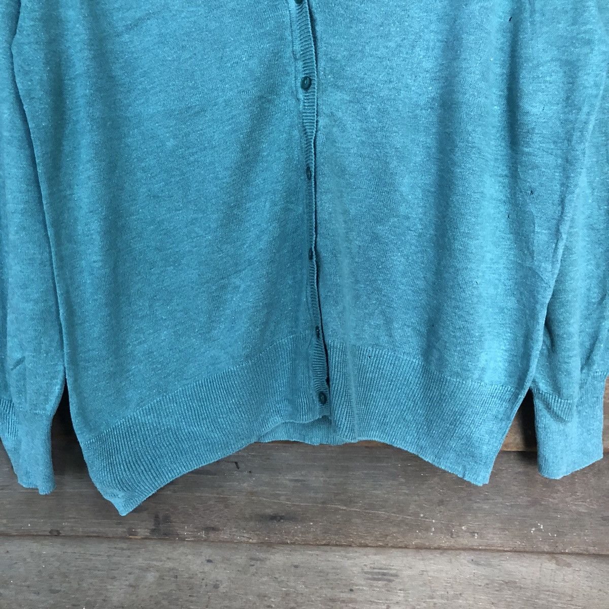Homespun Knitwear × Vintage Japanese Brand vintage knitwear Blue Cardigan #7242 Size L / US 10 / IT 46 - 6 Thumbnail