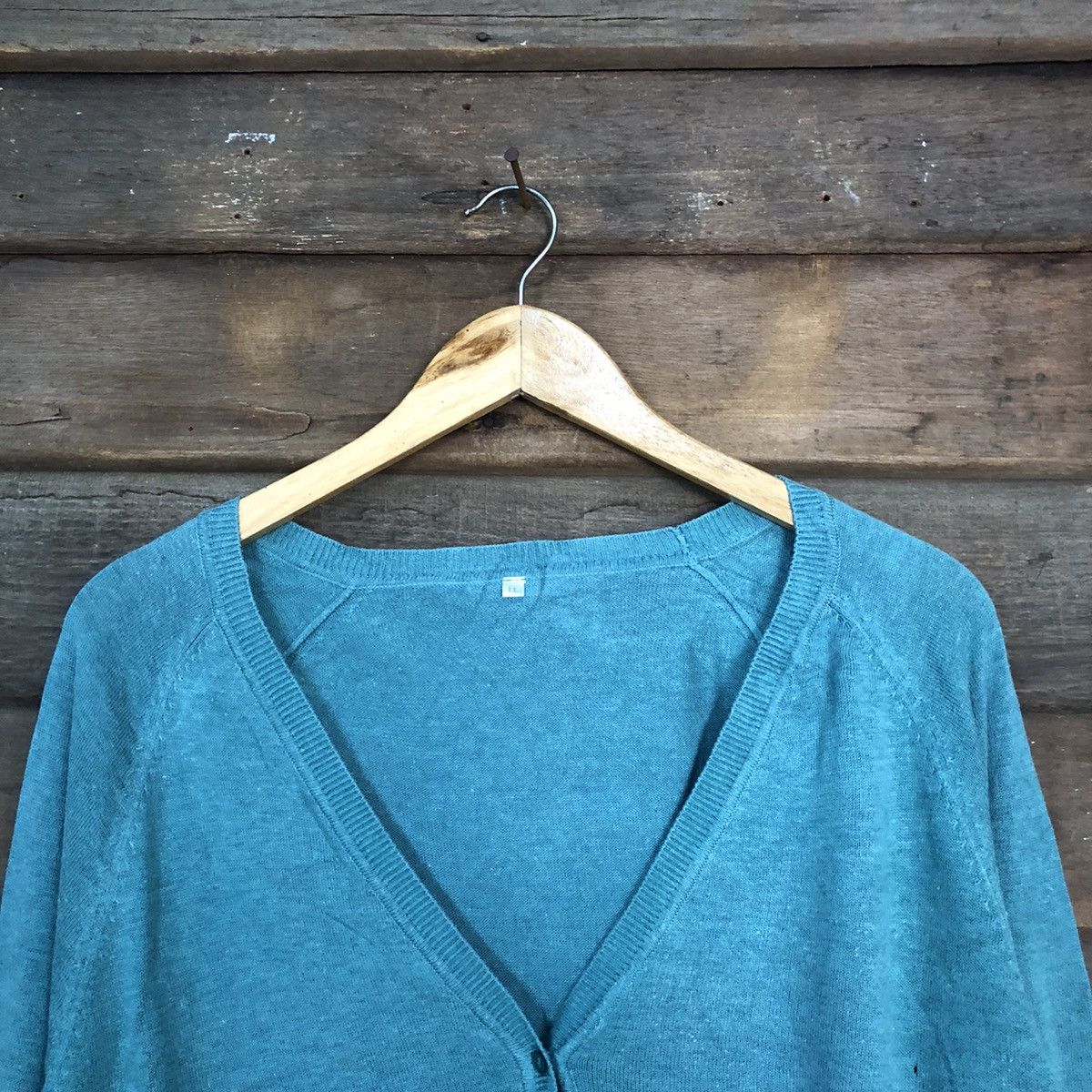 Homespun Knitwear × Vintage Japanese Brand vintage knitwear Blue Cardigan #7242 Size L / US 10 / IT 46 - 4 Thumbnail