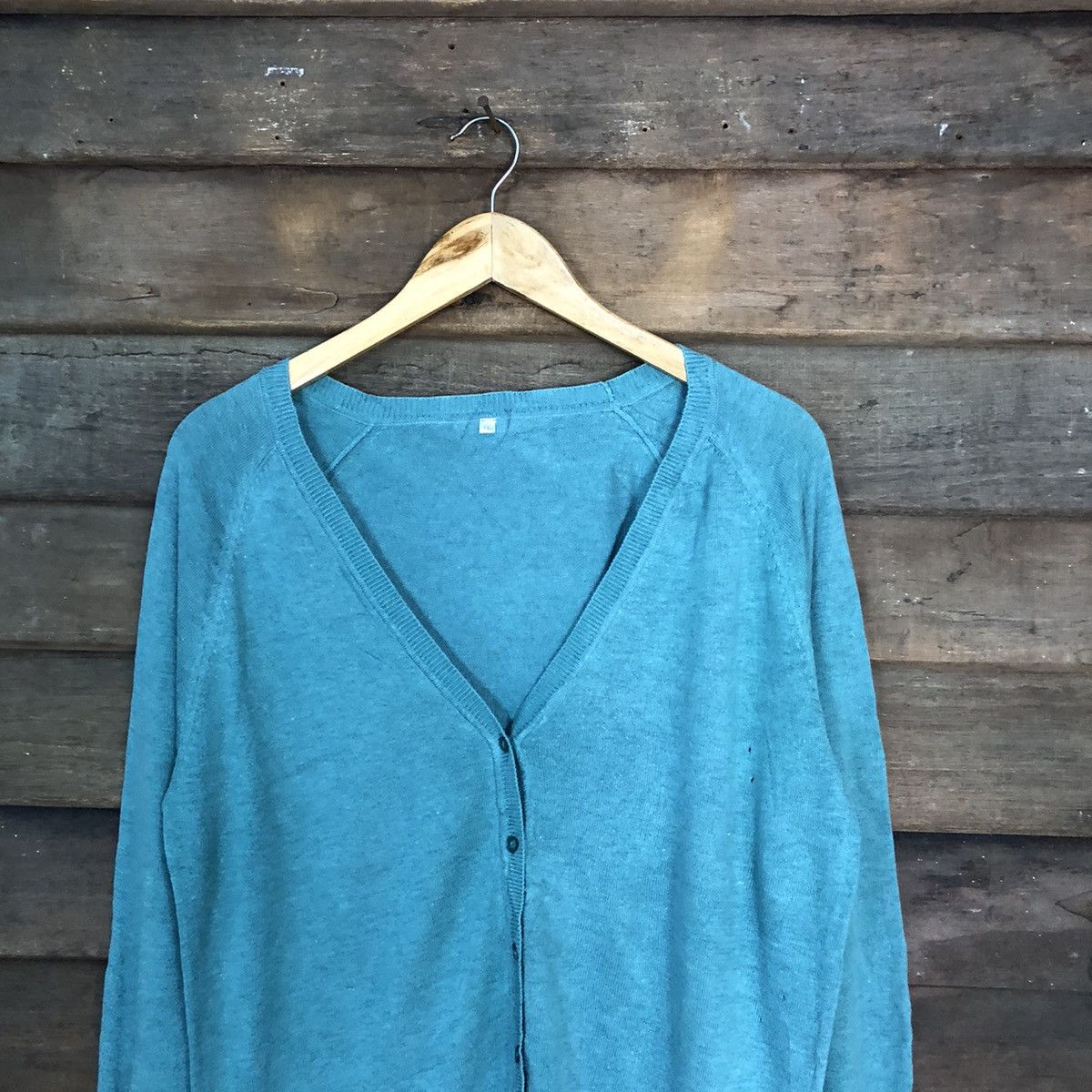 Homespun Knitwear × Vintage Japanese Brand vintage knitwear Blue Cardigan #7242 Size L / US 10 / IT 46 - 2 Thumbnail