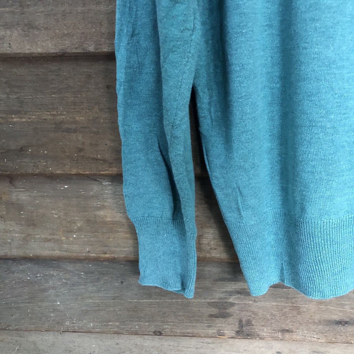Homespun Knitwear × Vintage Japanese Brand vintage knitwear Blue Cardigan #7242 Size L / US 10 / IT 46 - 10 Thumbnail