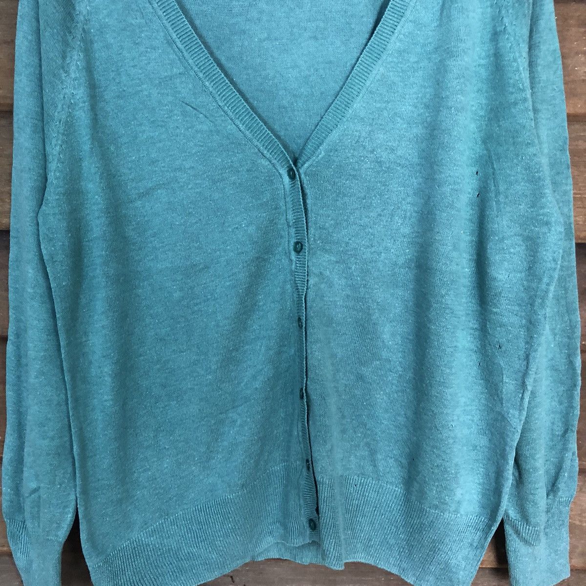 Homespun Knitwear × Vintage Japanese Brand vintage knitwear Blue Cardigan #7242 Size L / US 10 / IT 46 - 5 Thumbnail