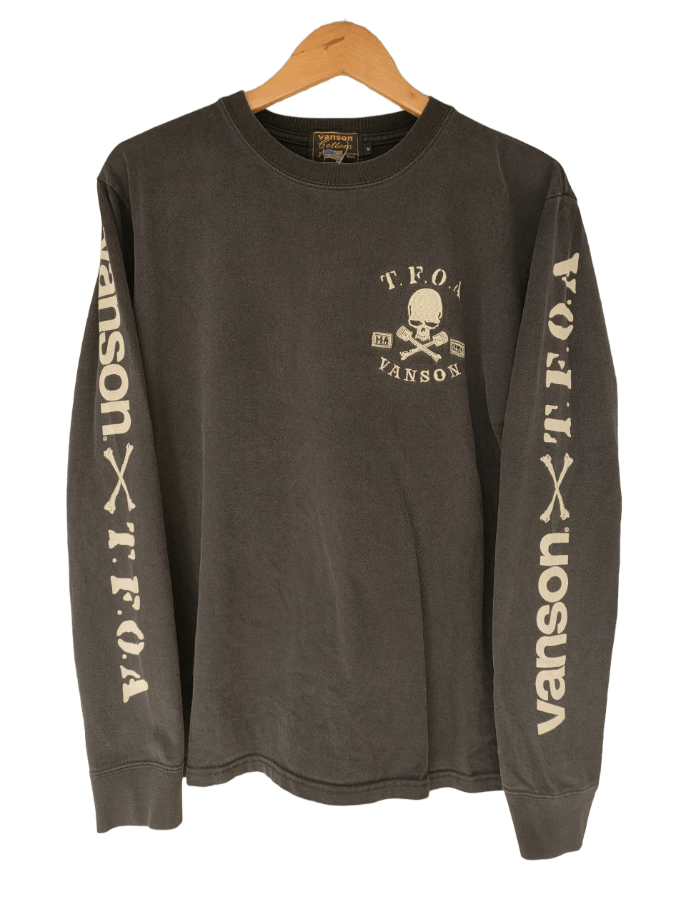 Japanese Brand × Vanson Leathers Vanson Leather X TFOA Skulls Long Sleeve T Size US M / EU 48-50 / 2 - 2 Thumbnail