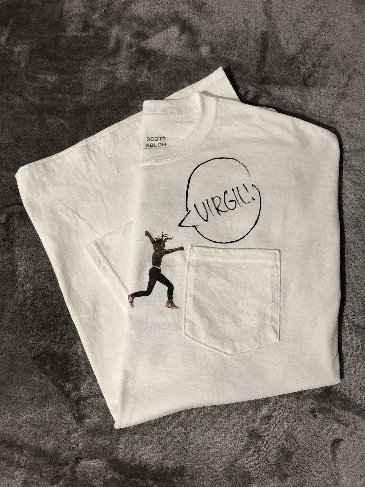 Travis Scott × Virgil Abloh Signed 1/500 Travis x Air Jordan 1 (Red) x Virgil Tee Size US XXL / EU 58 / 5 - 1 Thumbnail