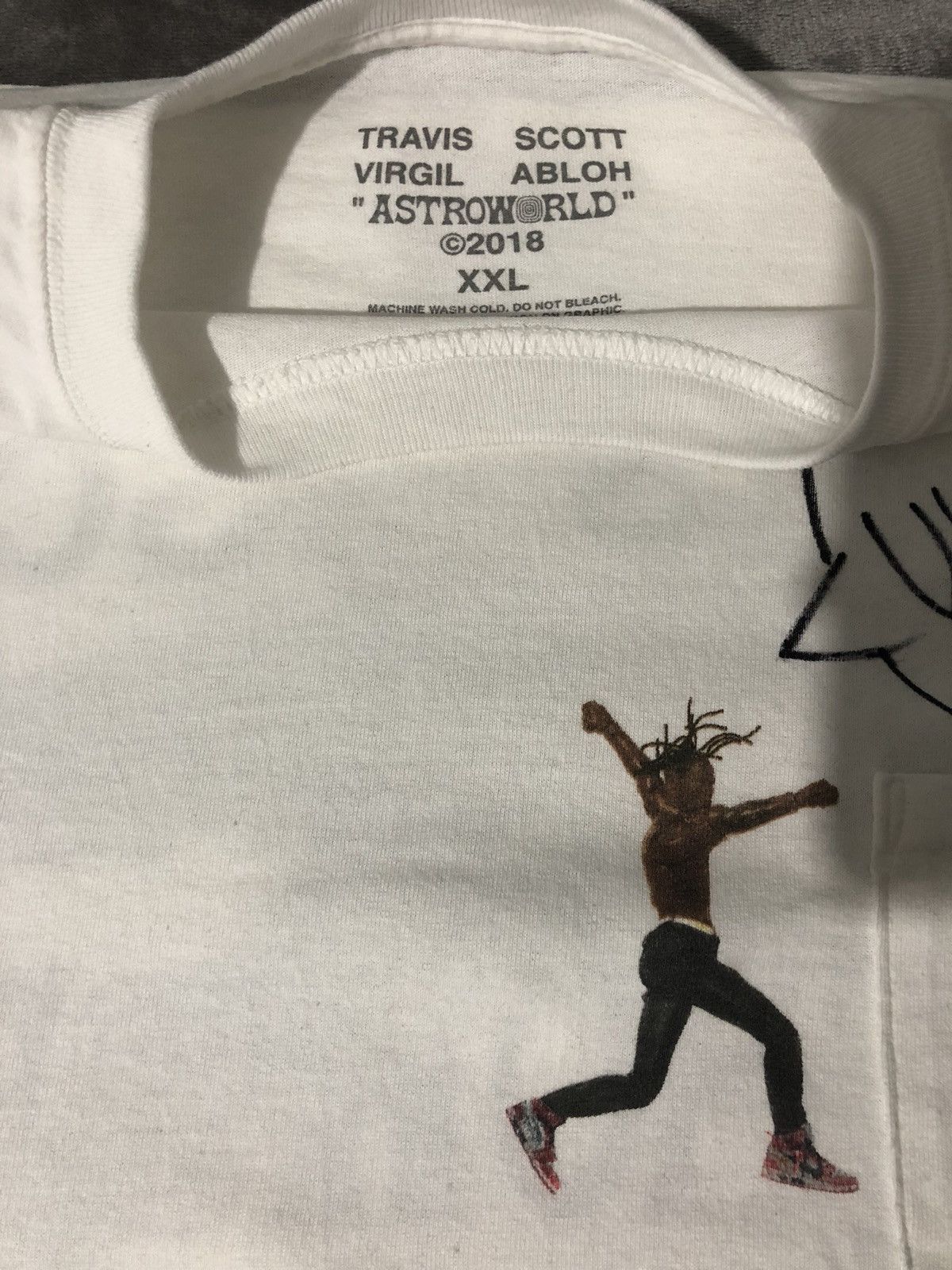 Travis Scott × Virgil Abloh Signed 1/500 Travis x Air Jordan 1 (Red) x Virgil Tee Size US XXL / EU 58 / 5 - 2 Thumbnail