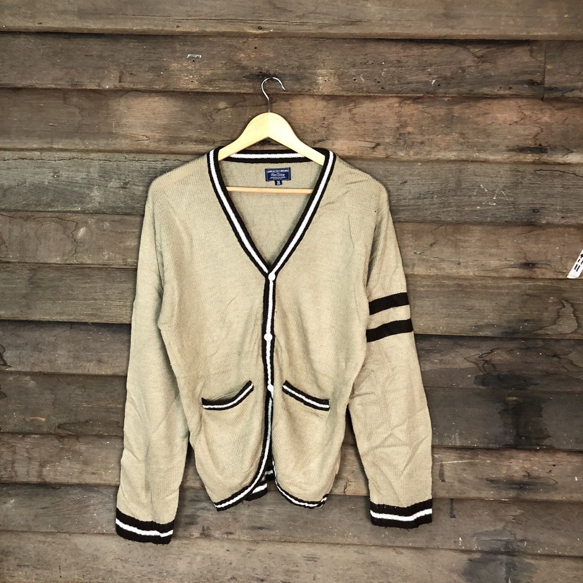 Homespun Knitwear × Japanese Brand Orangesta Standard Brown Cardigan knitwear #6812 Size US M / EU 48-50 / 2 - 1 Thumbnail