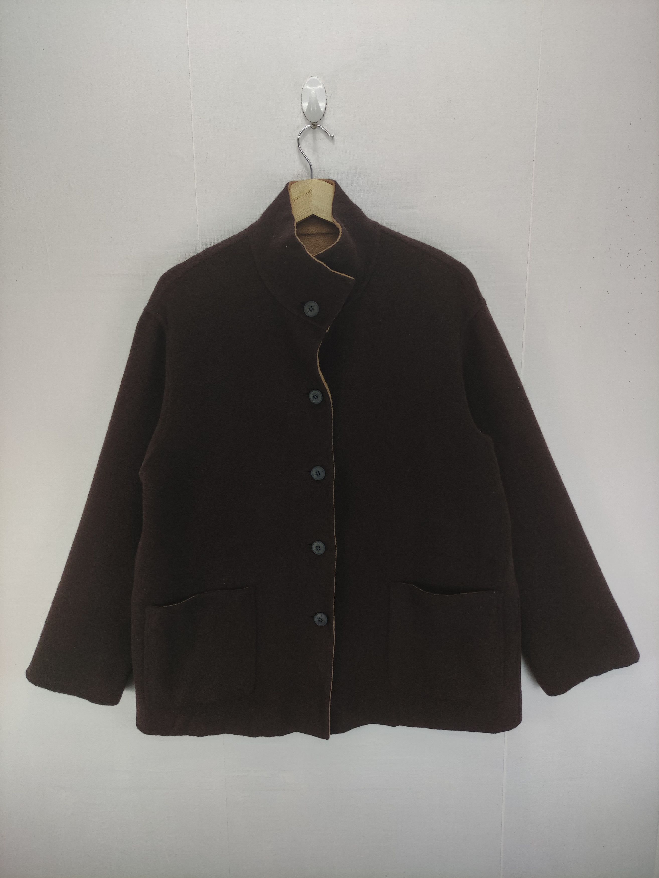 Japanese Brand Vintage Wool Jacket Reversible By Tokyo Blous Sports Size M / US 6-8 / IT 42-44 - 3 Thumbnail