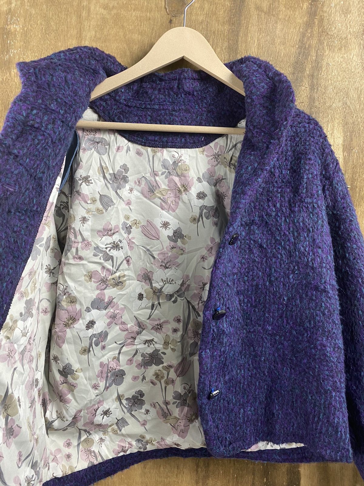 Homespun Knitwear × Japanese Brand Japan winter cardigan purple Knitwear #Z059 Size S / US 4 / IT 40 - 8 Thumbnail