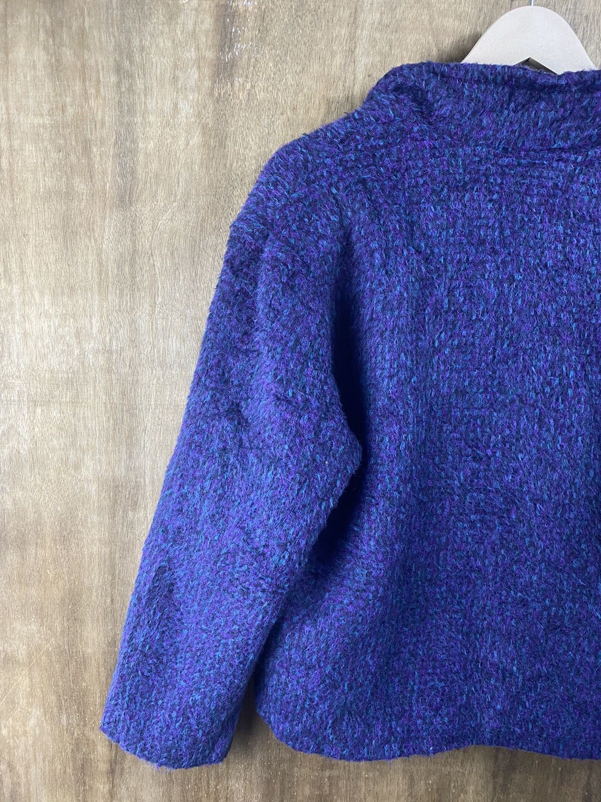 Homespun Knitwear × Japanese Brand Japan winter cardigan purple Knitwear #Z059 Size S / US 4 / IT 40 - 11 Thumbnail