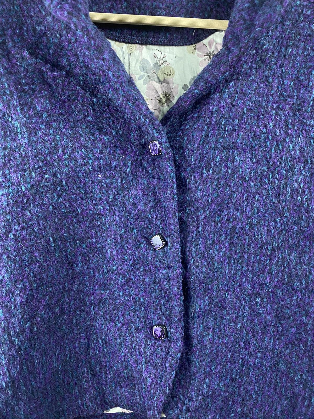 Homespun Knitwear × Japanese Brand Japan winter cardigan purple Knitwear #Z059 Size S / US 4 / IT 40 - 7 Thumbnail