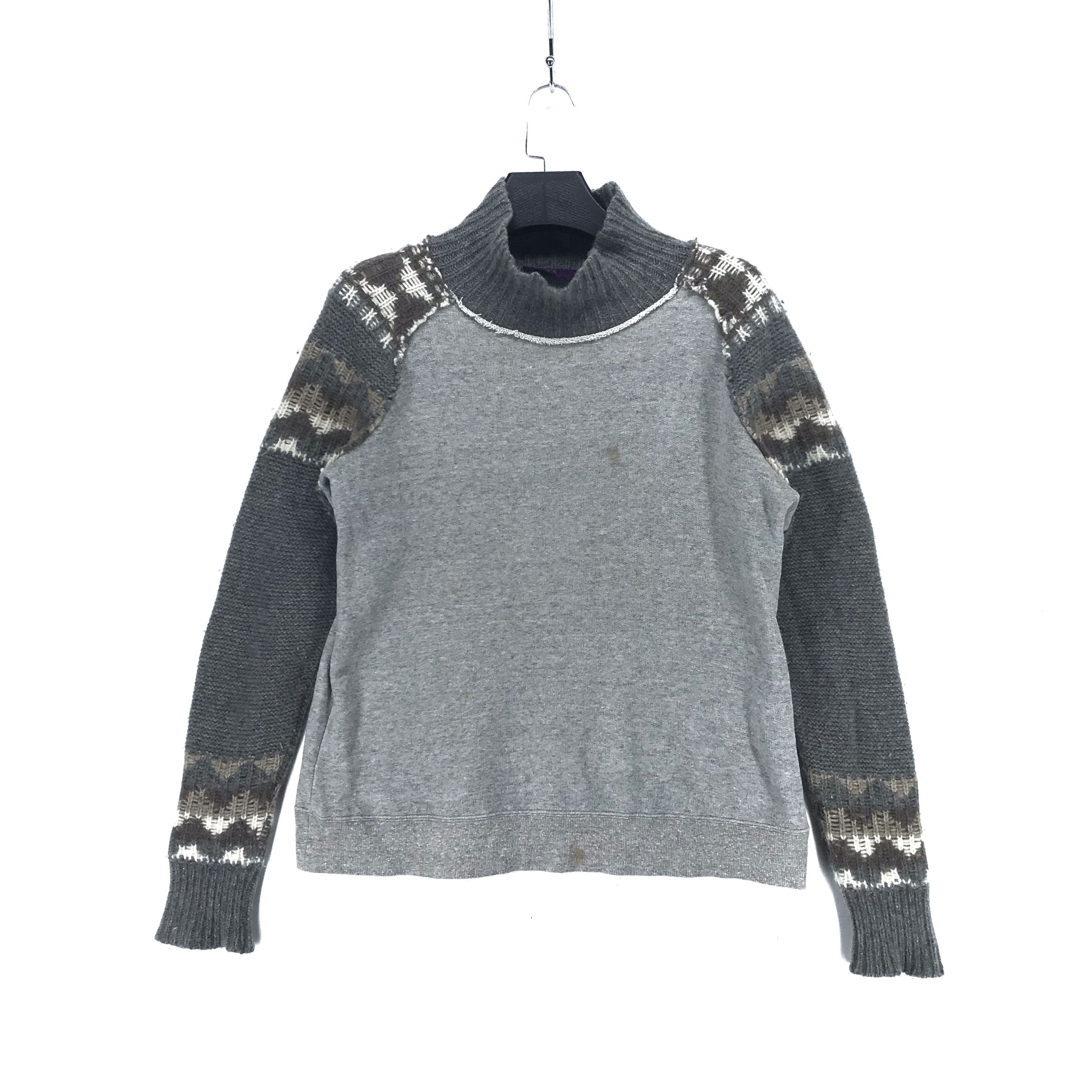 Y's Y's Sleeve Hybrid Knit Sweater #2326-91 Size M / US 6-8 / IT 42-44 - 1 Thumbnail