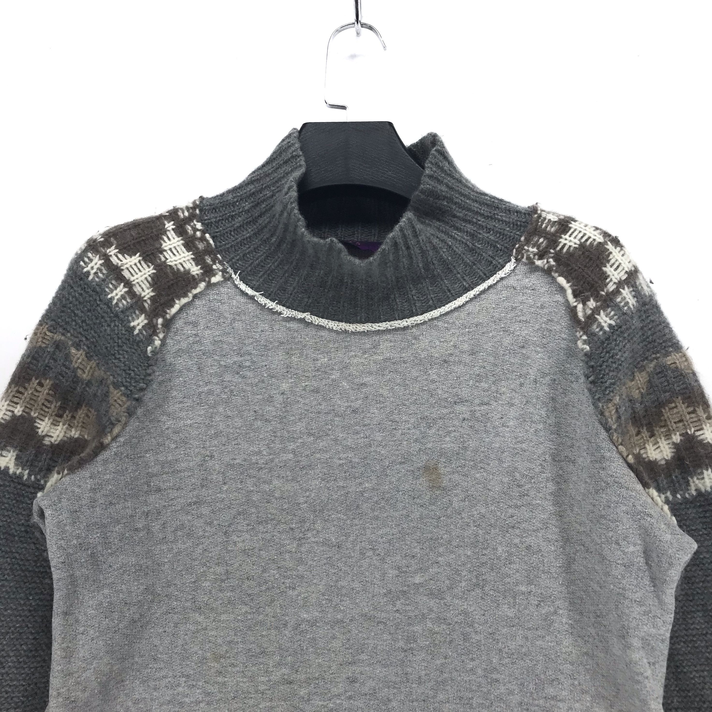 Y's Y's Sleeve Hybrid Knit Sweater #2326-91 Size M / US 6-8 / IT 42-44 - 2 Thumbnail