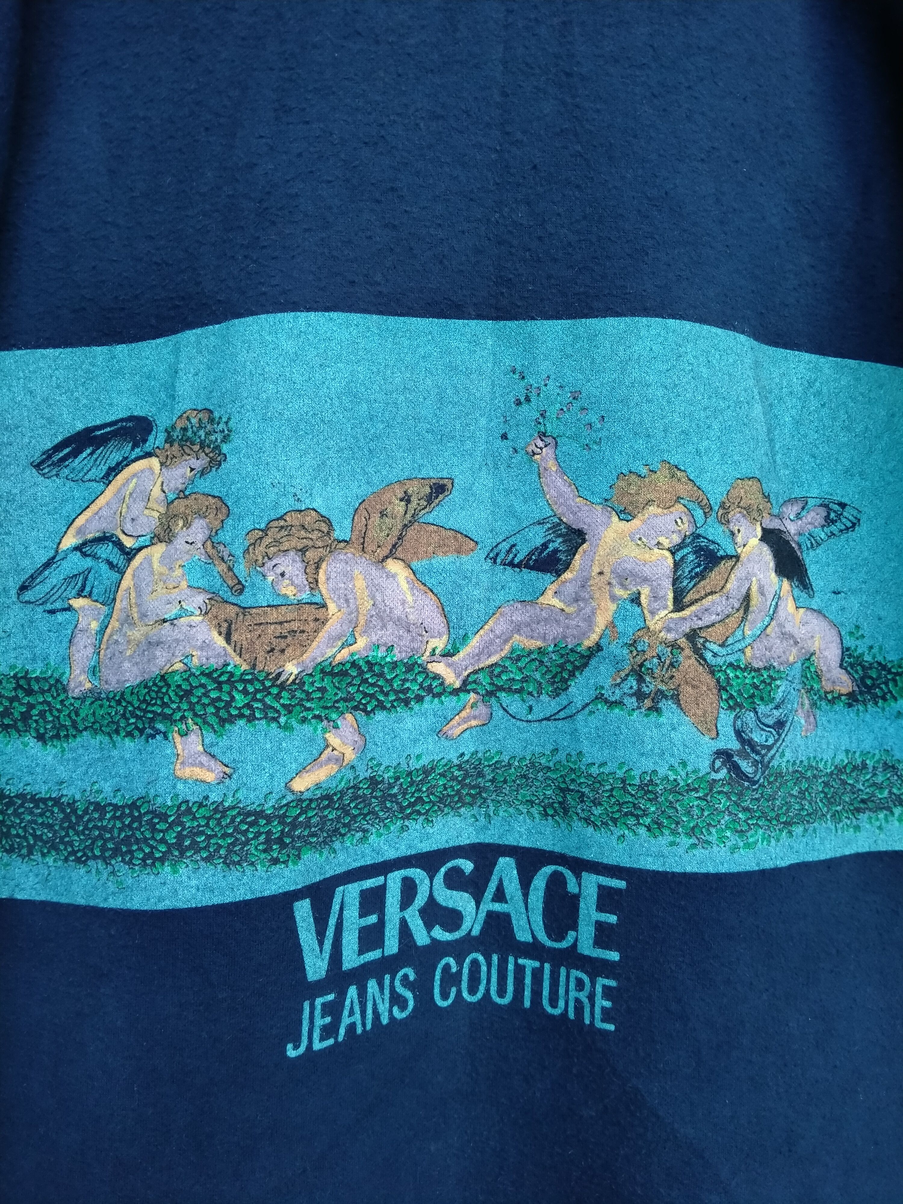 Versace Vintage 80s Versace Angel Jeans Couture Pullover Sweatshirt Size US M / EU 48-50 / 2 - 6 Thumbnail