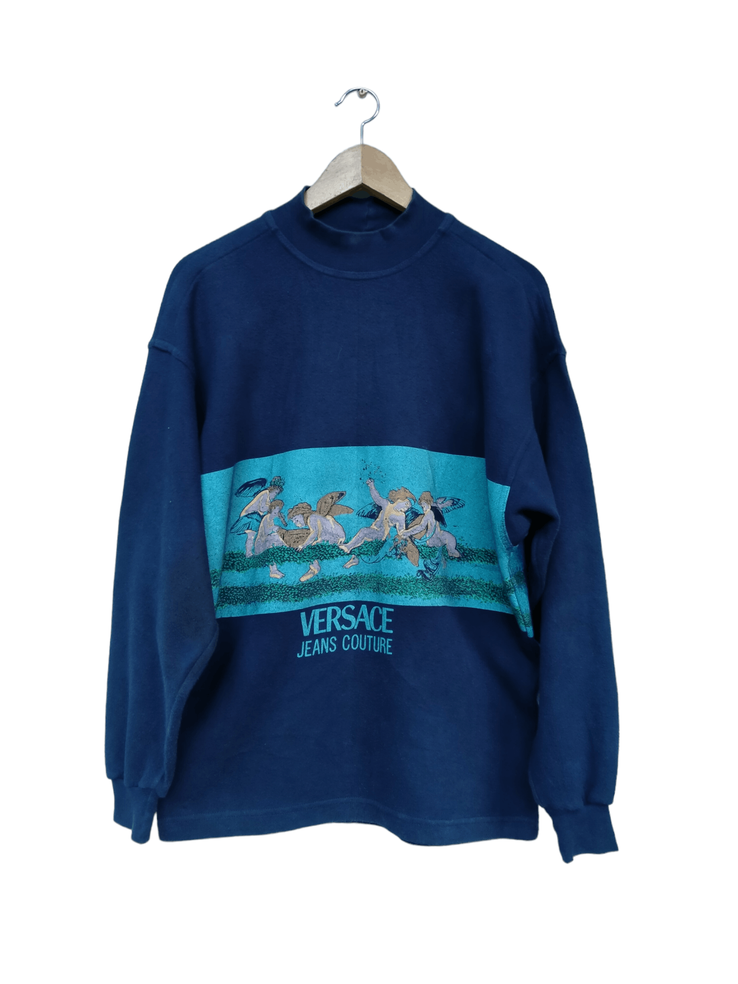 Versace Vintage 80s Versace Angel Jeans Couture Pullover Sweatshirt Size US M / EU 48-50 / 2 - 1 Thumbnail