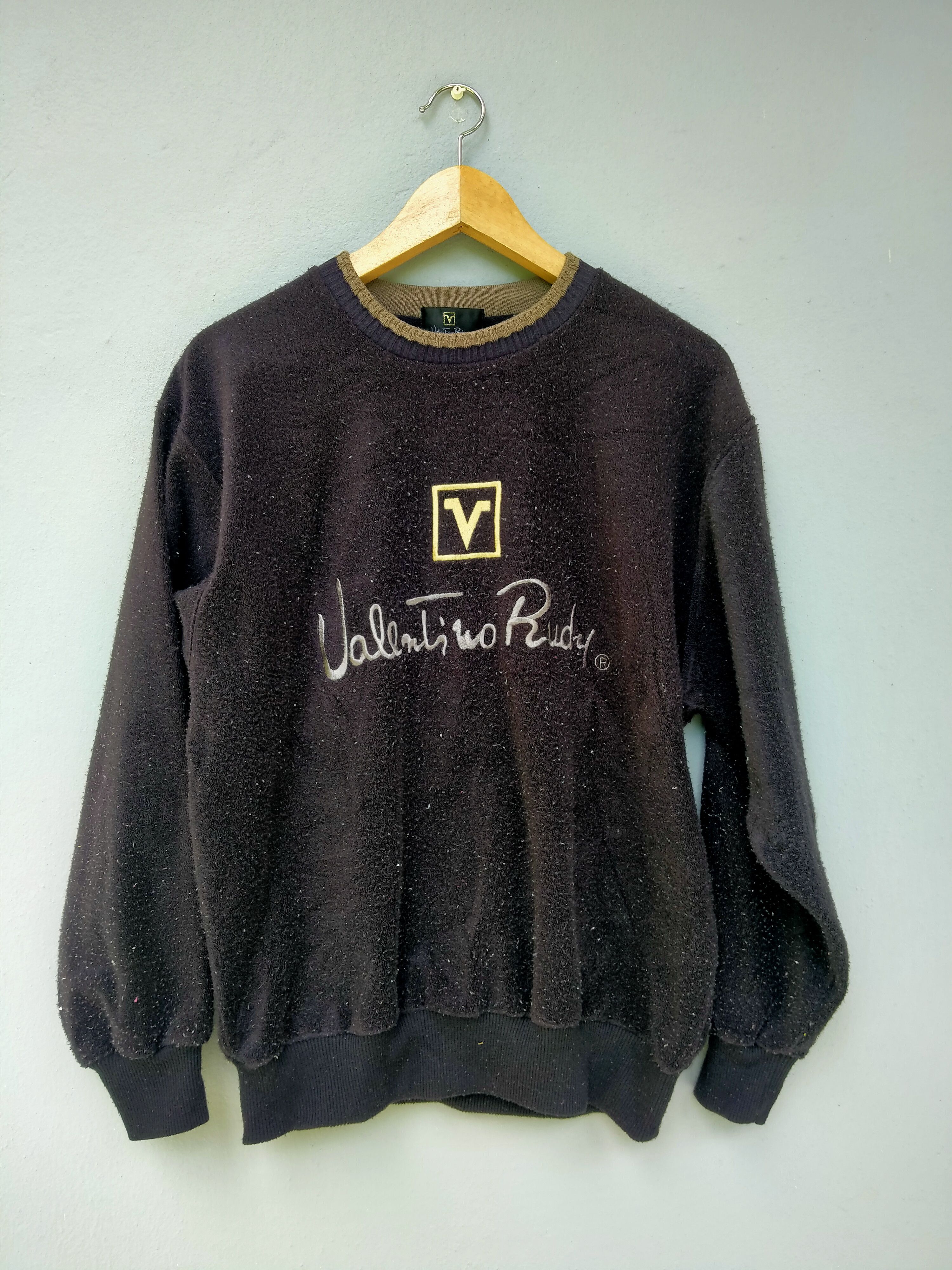 Valentino Vintage 90s Valentino Rudy Fleece Big Logo Size US M / EU 48-50 / 2 - 2 Thumbnail