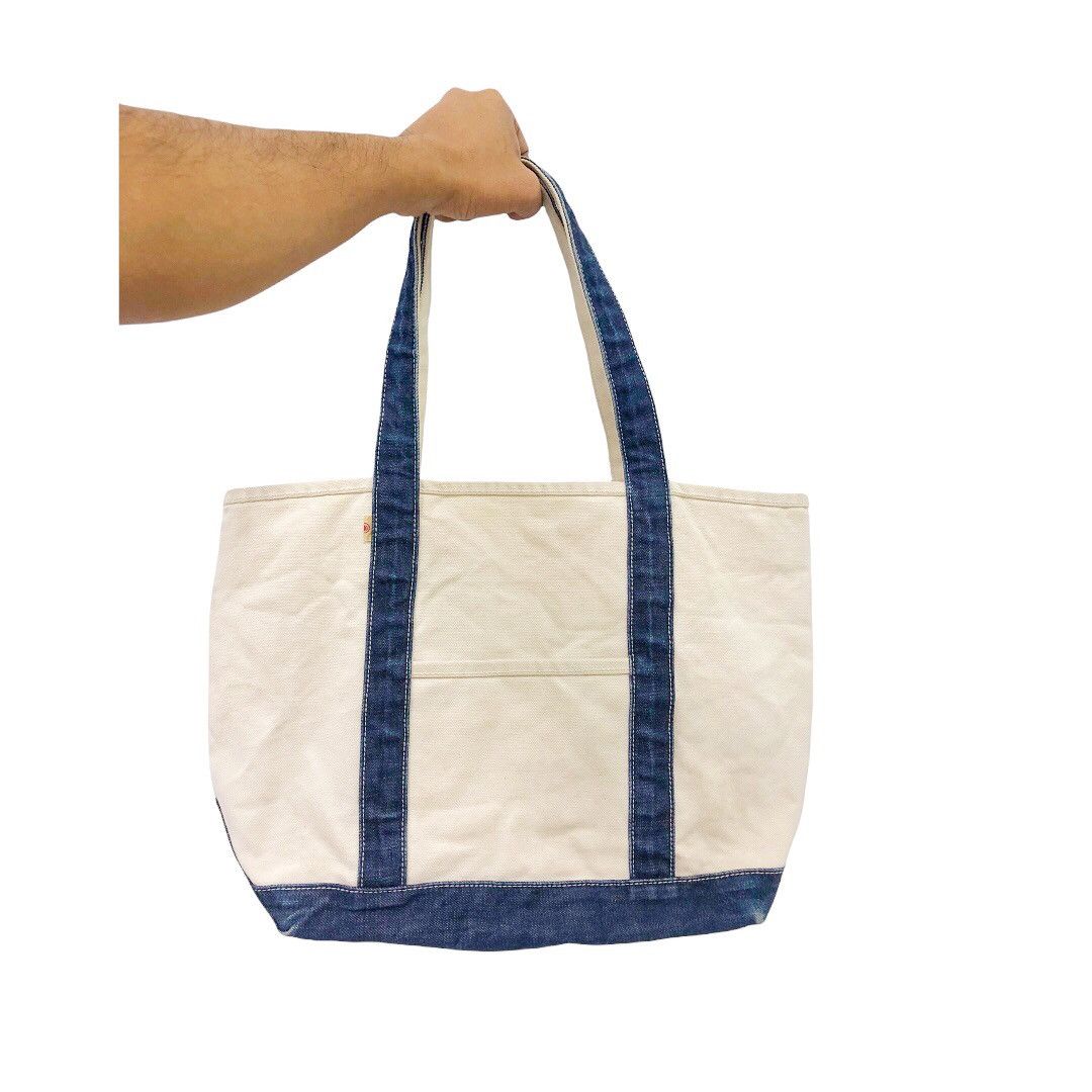 Momotaro Jeans Momotaro Japan Khaki Canvas Shopper Bag Size ONE SIZE - 8 Thumbnail