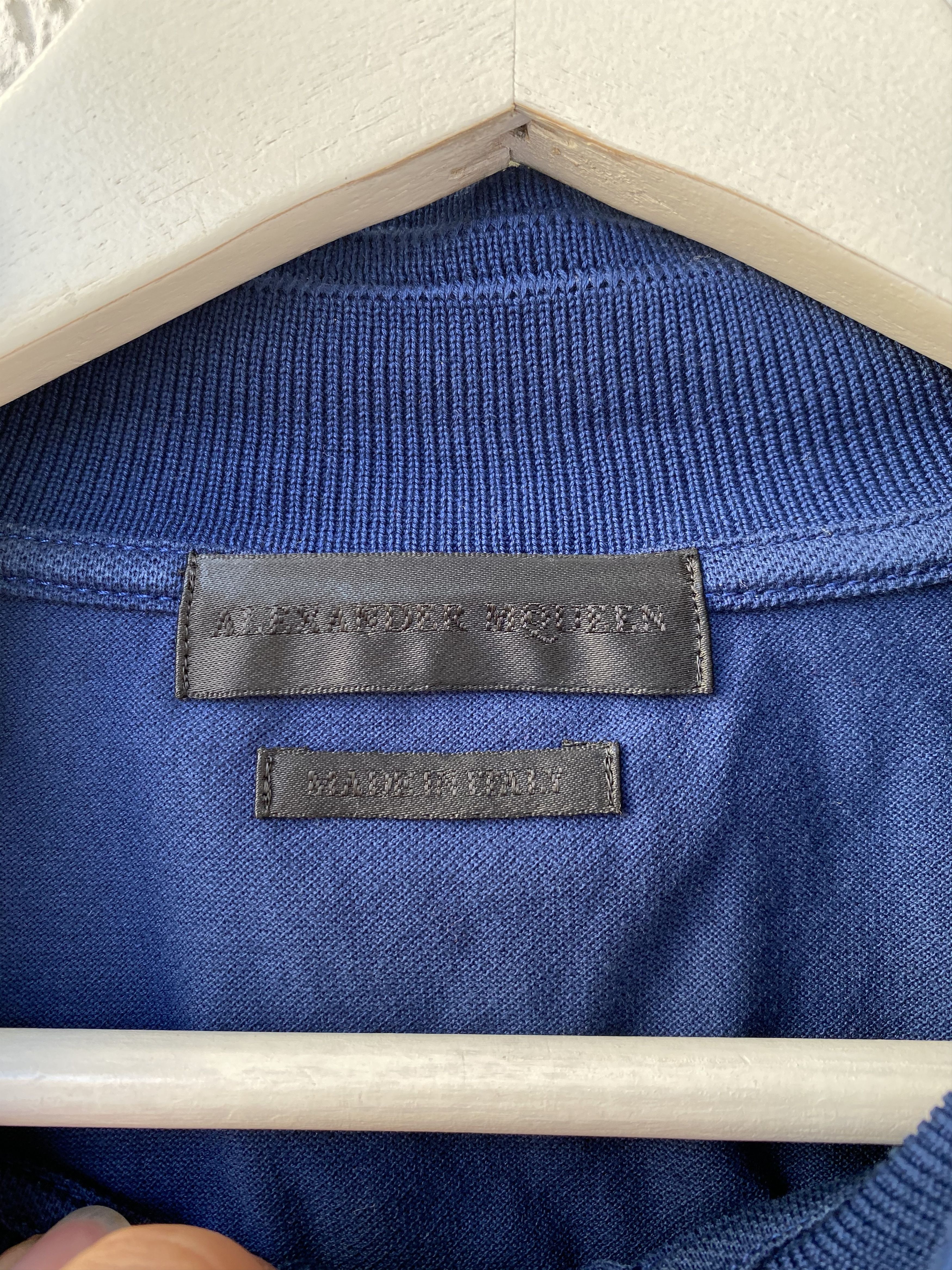 Alexander McQueen navy skull polo shirt Size US XL / EU 56 / 4 - 3 Thumbnail