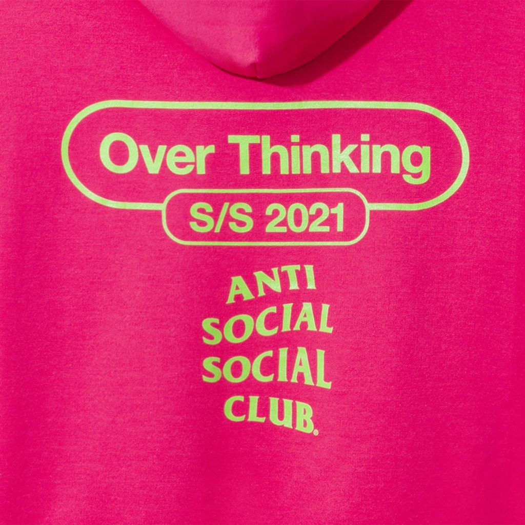 Anti Social Social Club DS S/S 2021 ASSC Over Thinking 21 Pink Hoodie BAPE KITH FOG Size US S / EU 44-46 / 1 - 3 Thumbnail