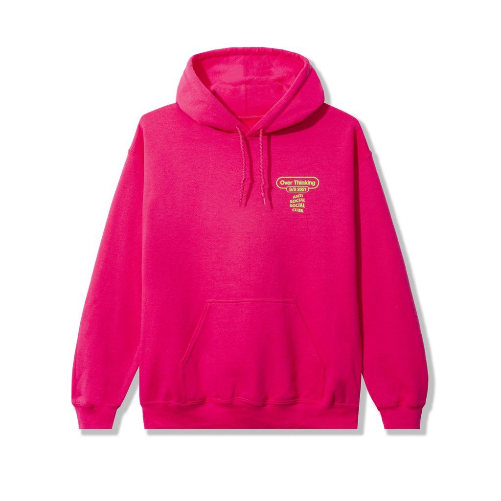 Anti Social Social Club DS S/S 2021 ASSC Over Thinking 21 Pink Hoodie BAPE KITH FOG Size US S / EU 44-46 / 1 - 4 Thumbnail