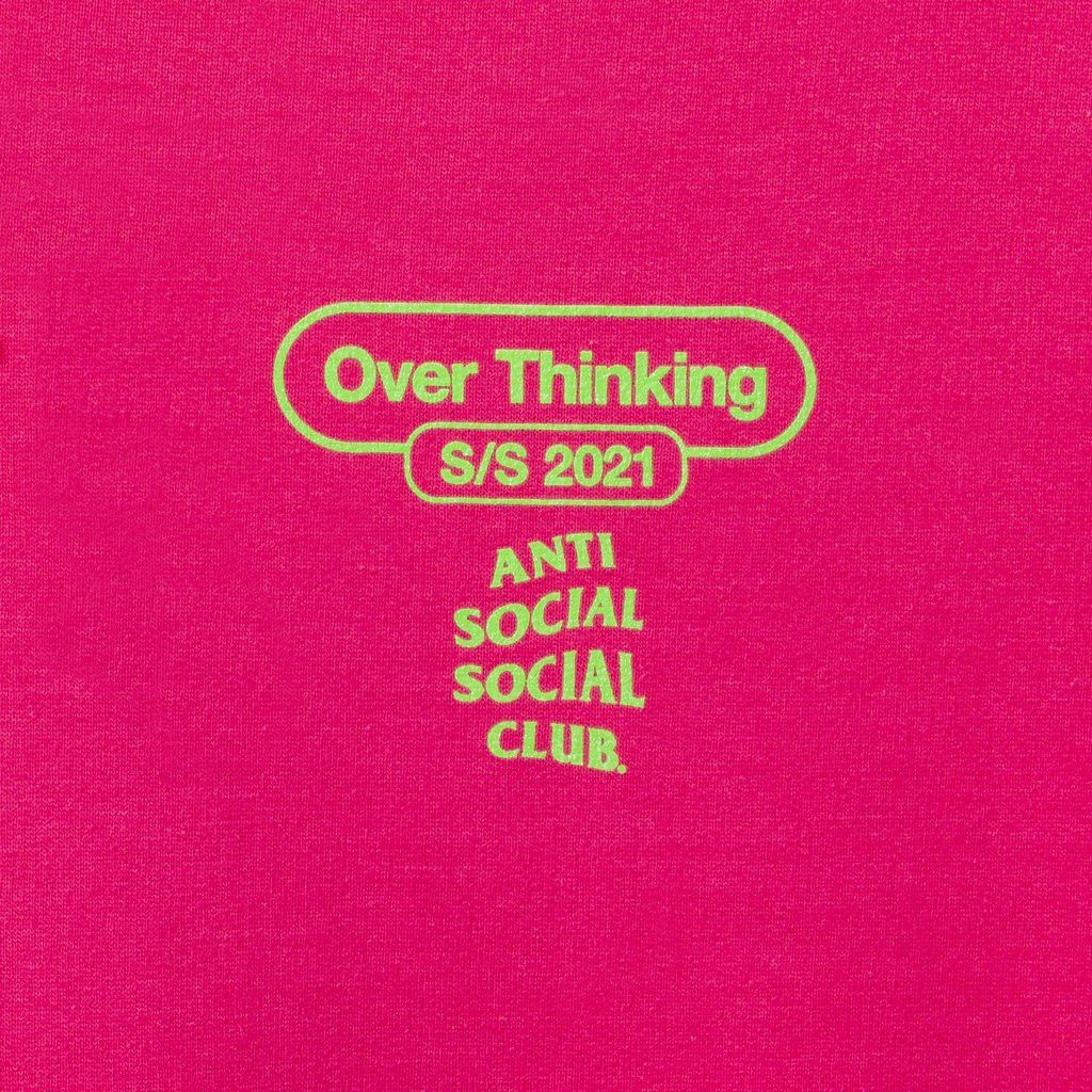 Anti Social Social Club DS S/S 2021 ASSC Over Thinking 21 Pink Hoodie BAPE KITH FOG Size US S / EU 44-46 / 1 - 5 Thumbnail