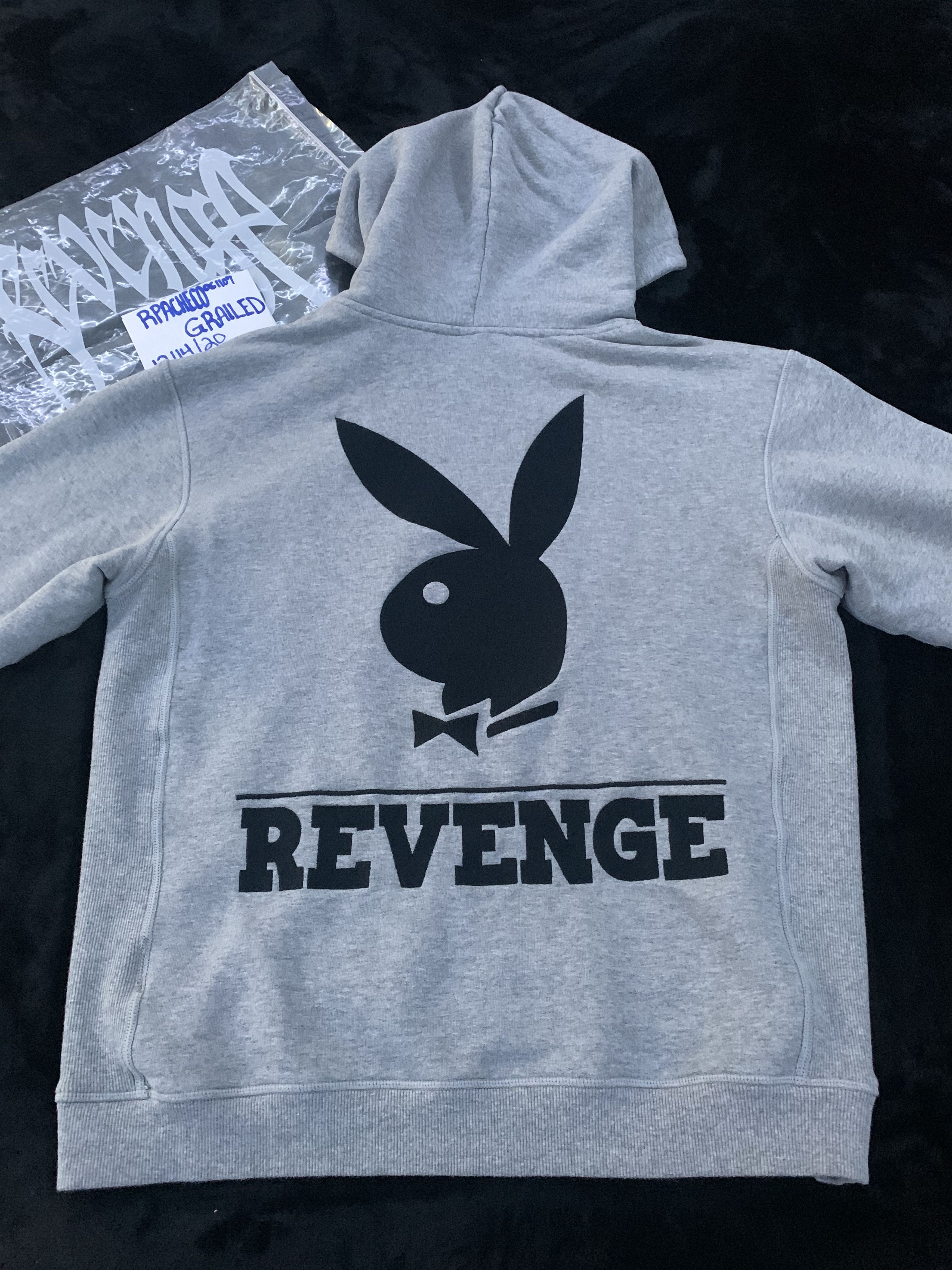 Playboy × Revenge Revenge x Playboy Grey Embroidered Trademark Hoodie Size US S / EU 44-46 / 1 - 4 Thumbnail