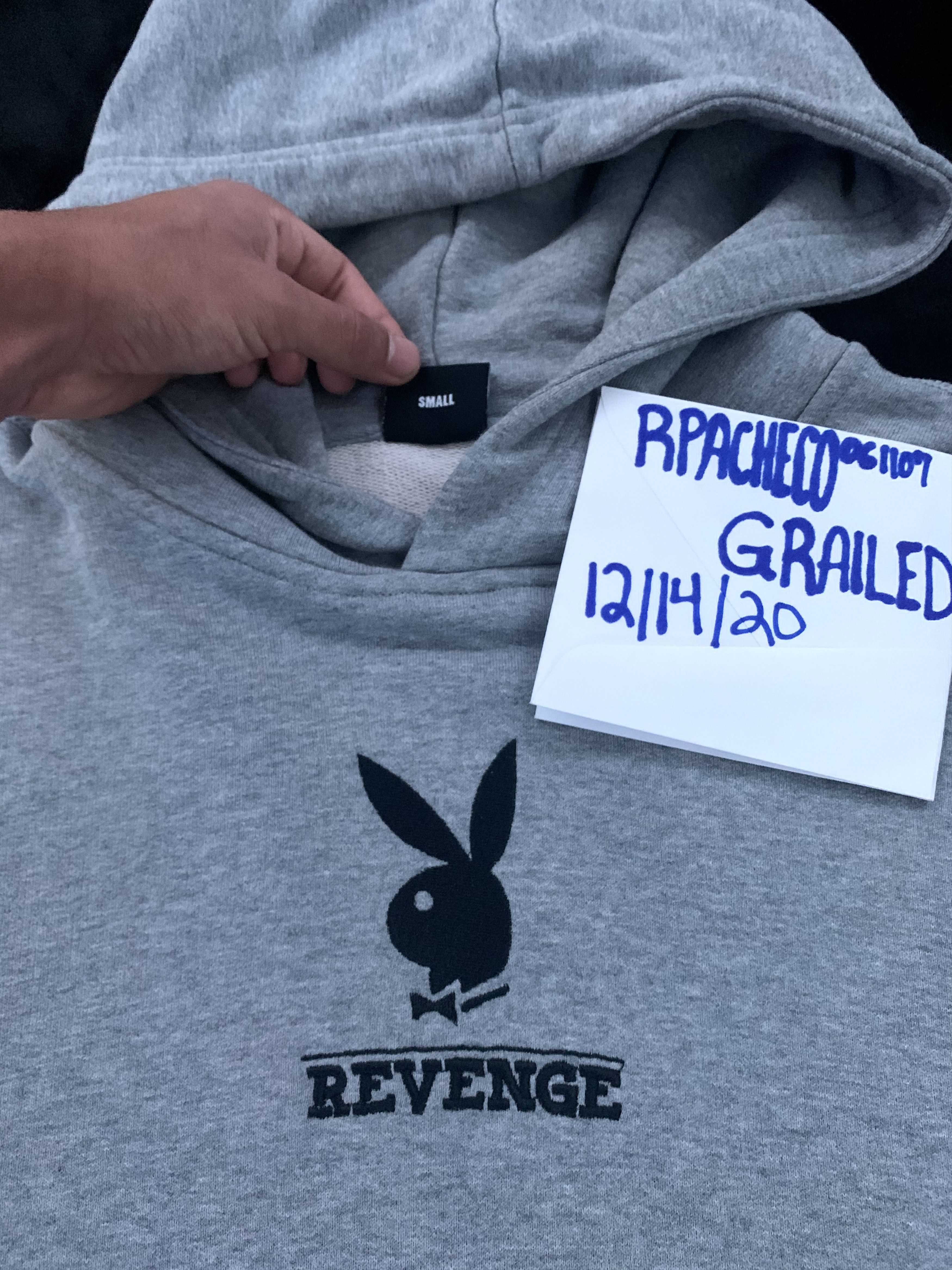 Playboy × Revenge Revenge x Playboy Grey Embroidered Trademark Hoodie Size US S / EU 44-46 / 1 - 3 Thumbnail
